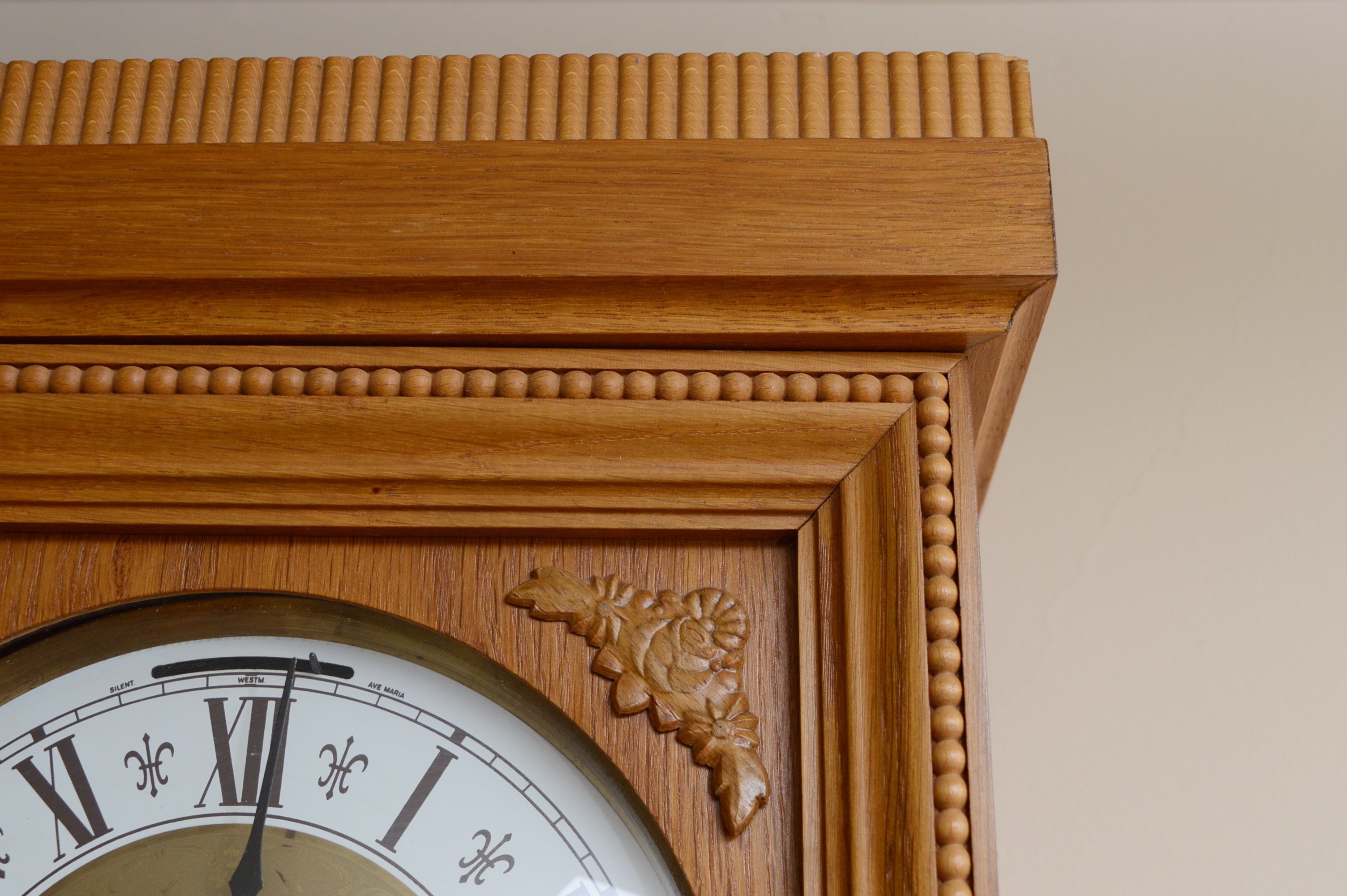 Western German Oak Wall Clock