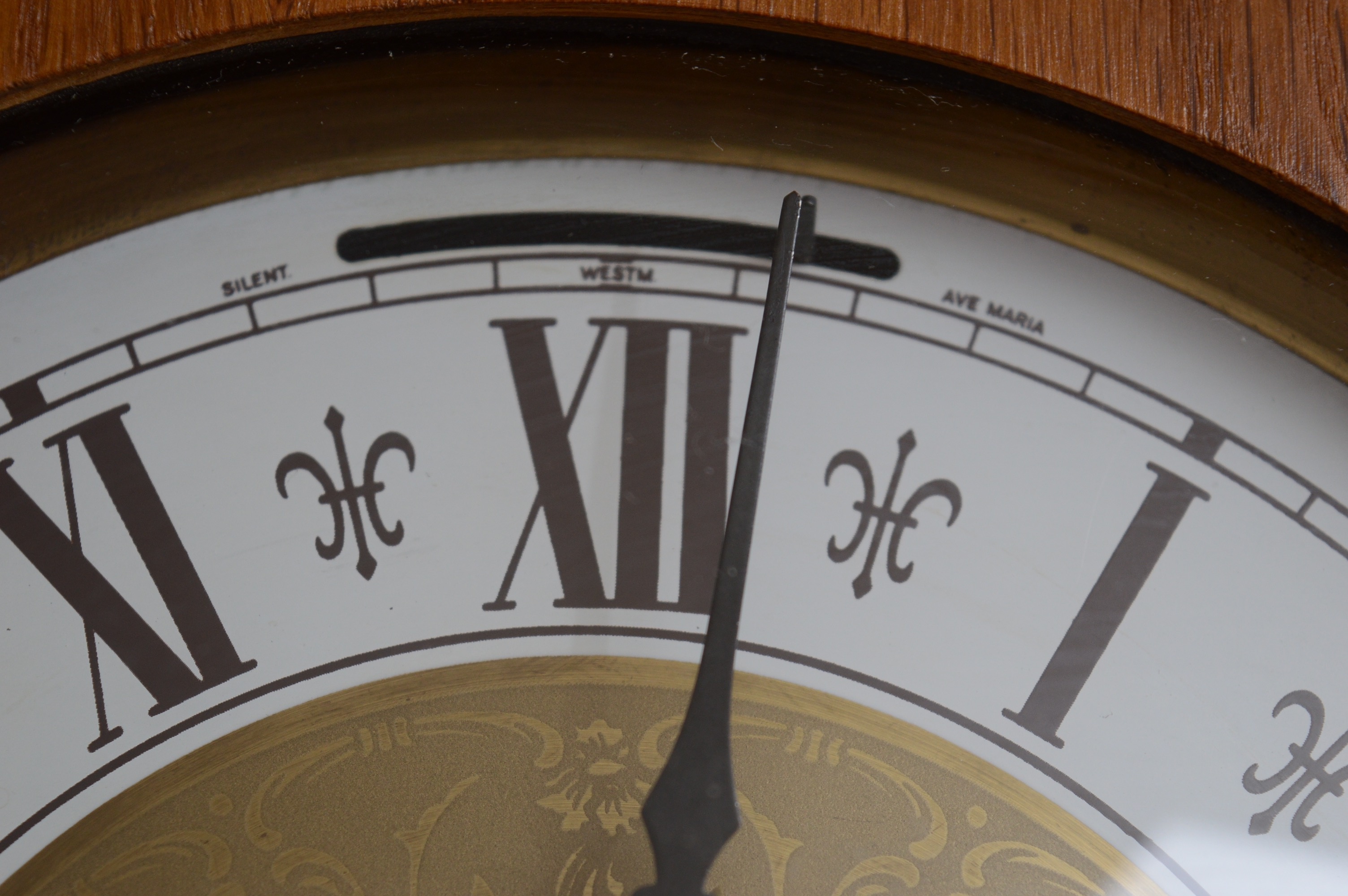 Western German Oak Wall Clock