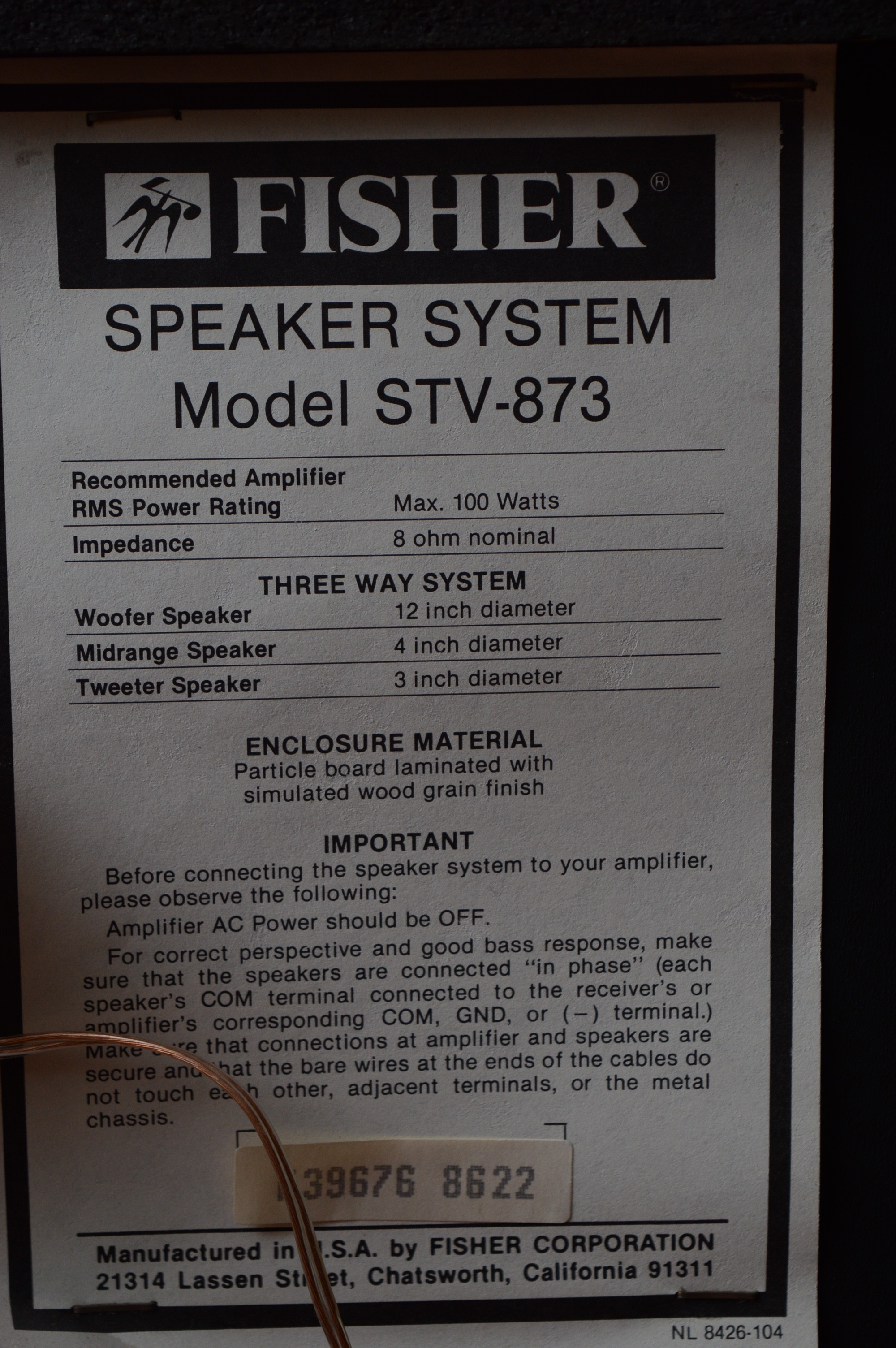 Fischer Floor Speakers, Kenwood Turntable, Speakers and Other Audio Accessories