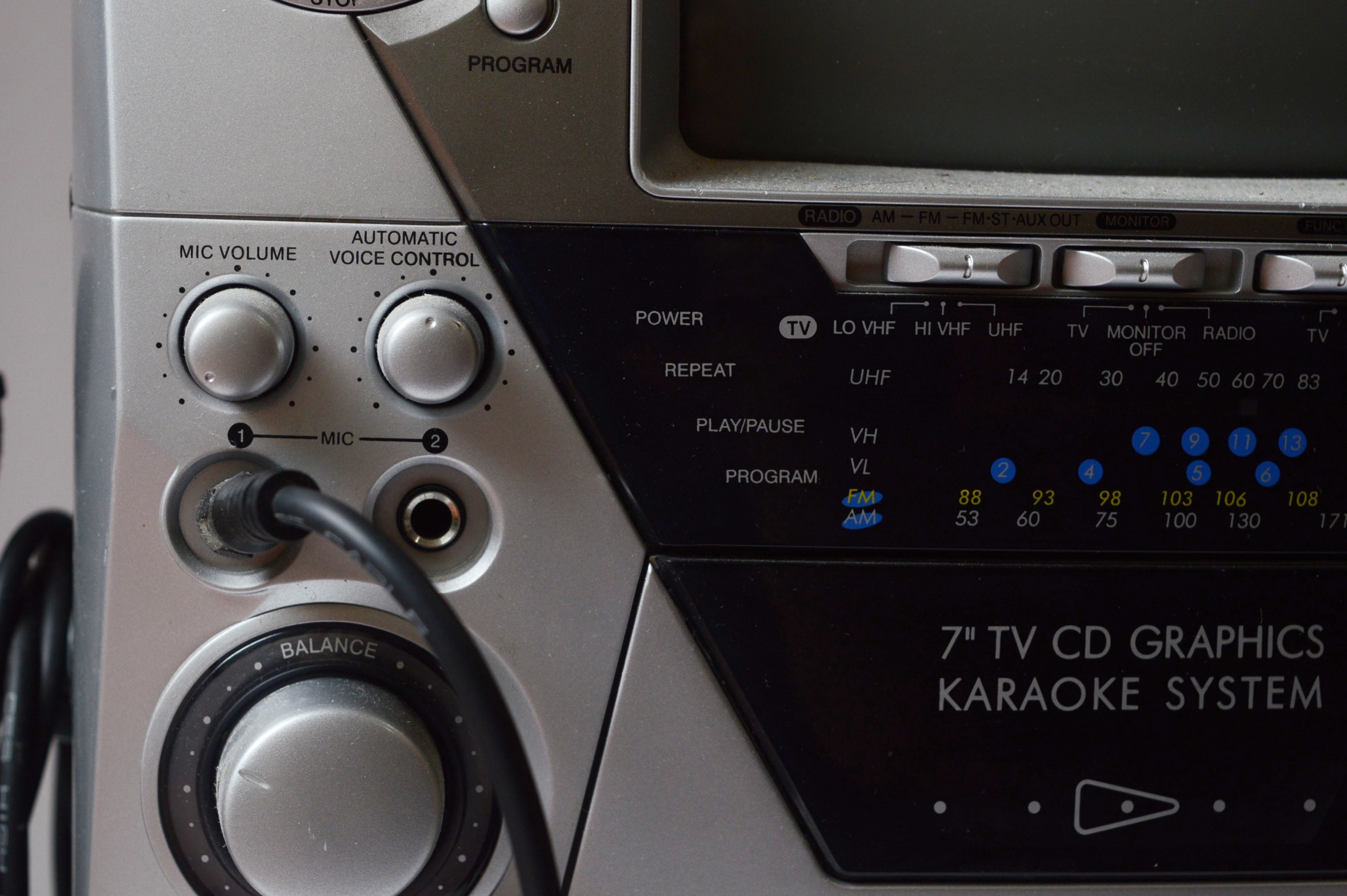 Memorex Karaoke Machine with CDs, and Hitachi Boombox