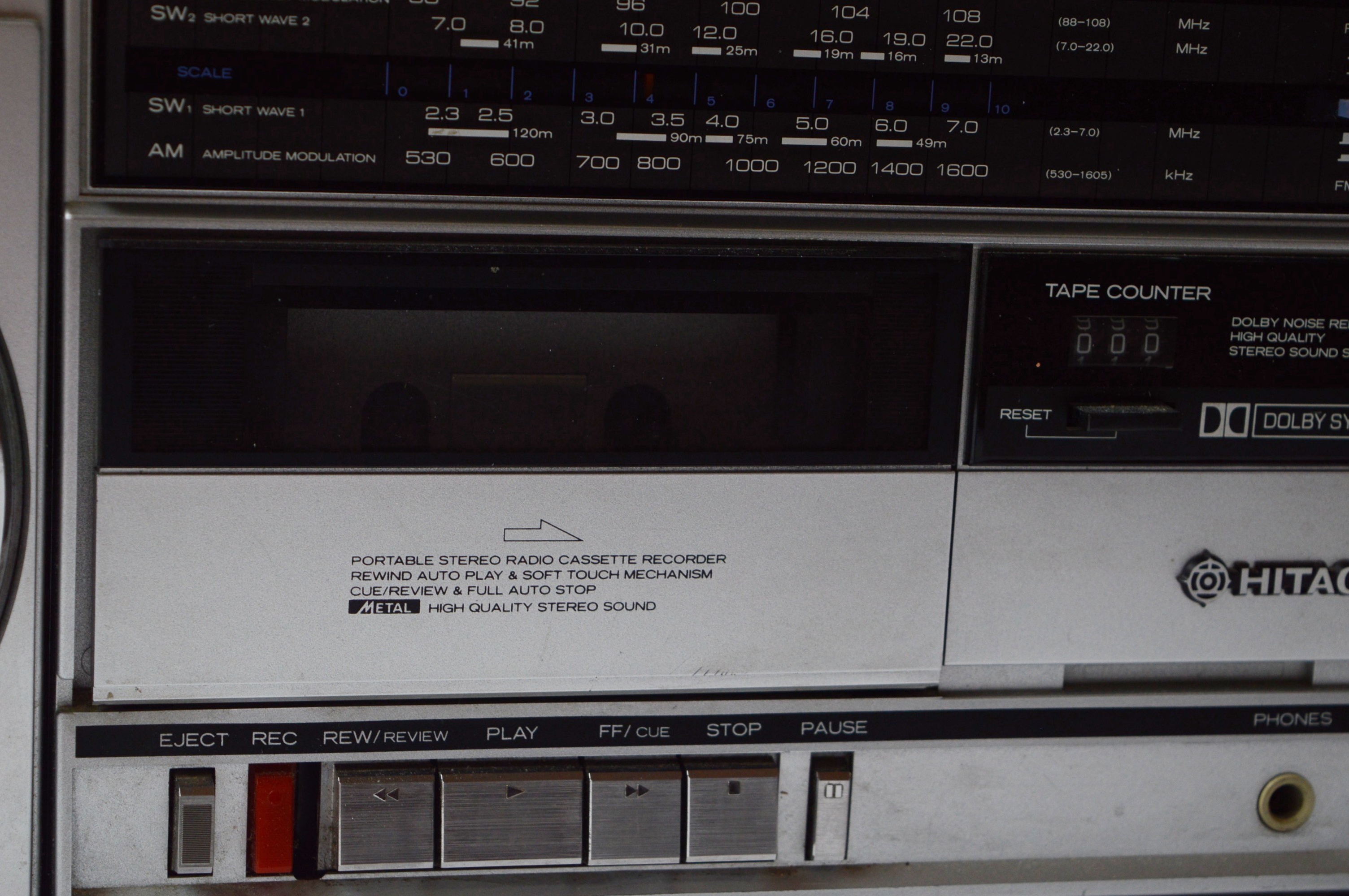 Memorex Karaoke Machine with CDs, and Hitachi Boombox