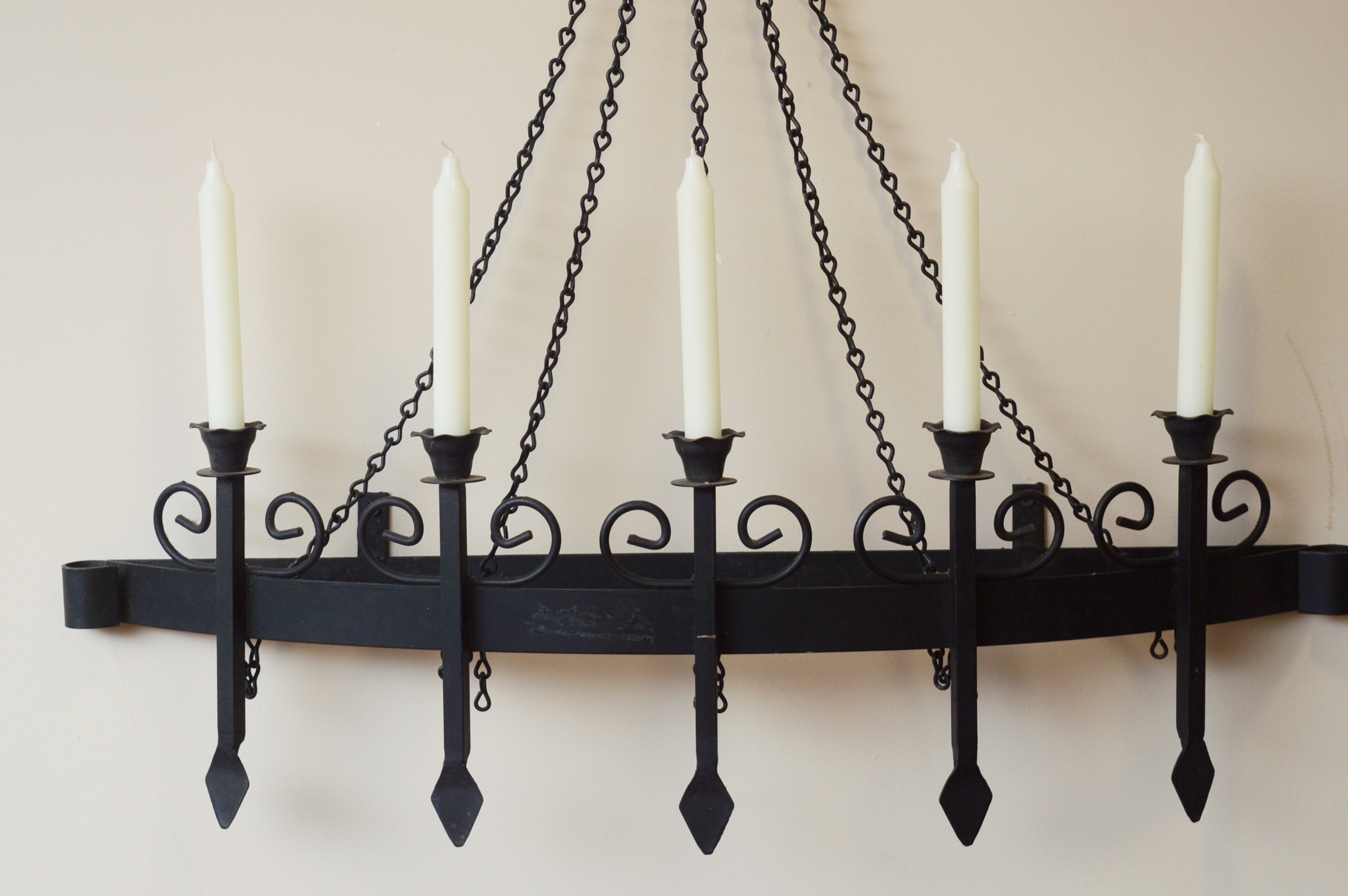 Wrought Iron Candelabra Wall Sconce