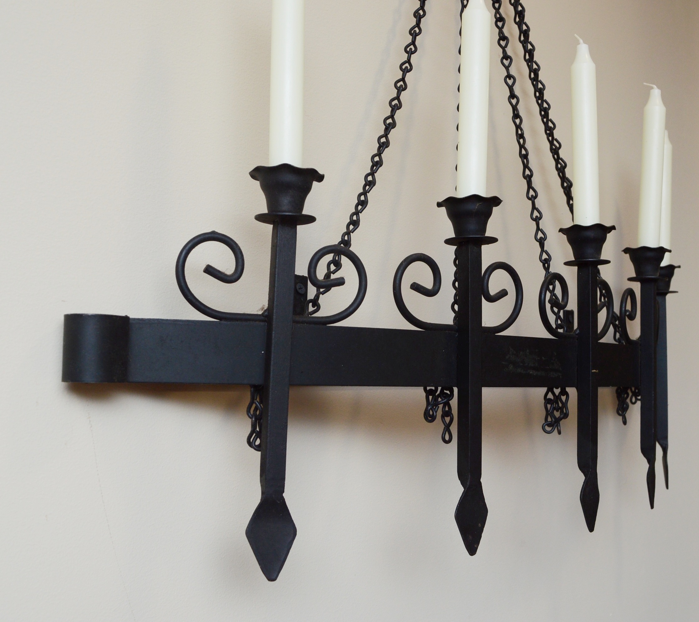 Wrought Iron Candelabra Wall Sconce