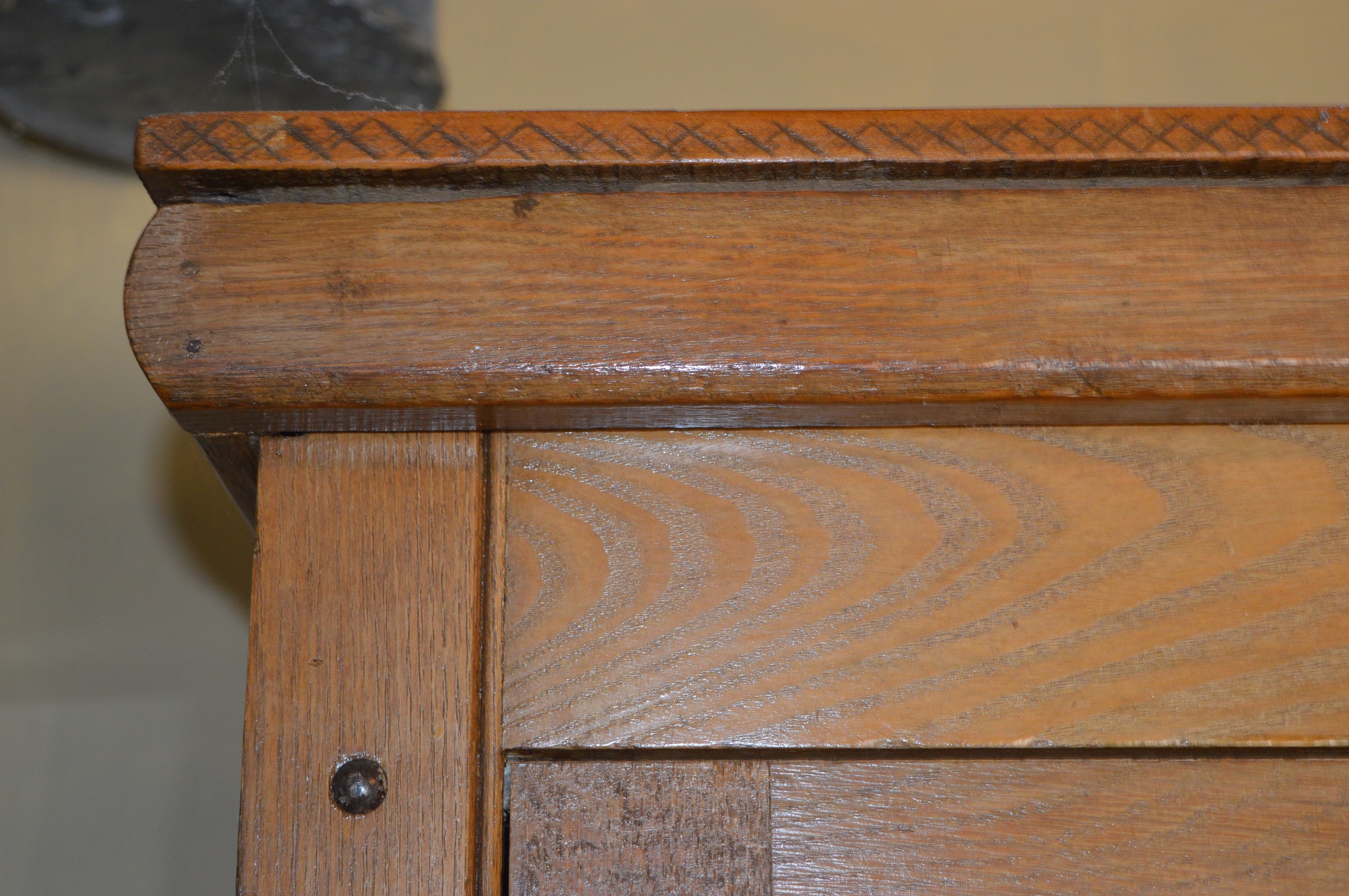 Antique Oak Kitchen Hutch