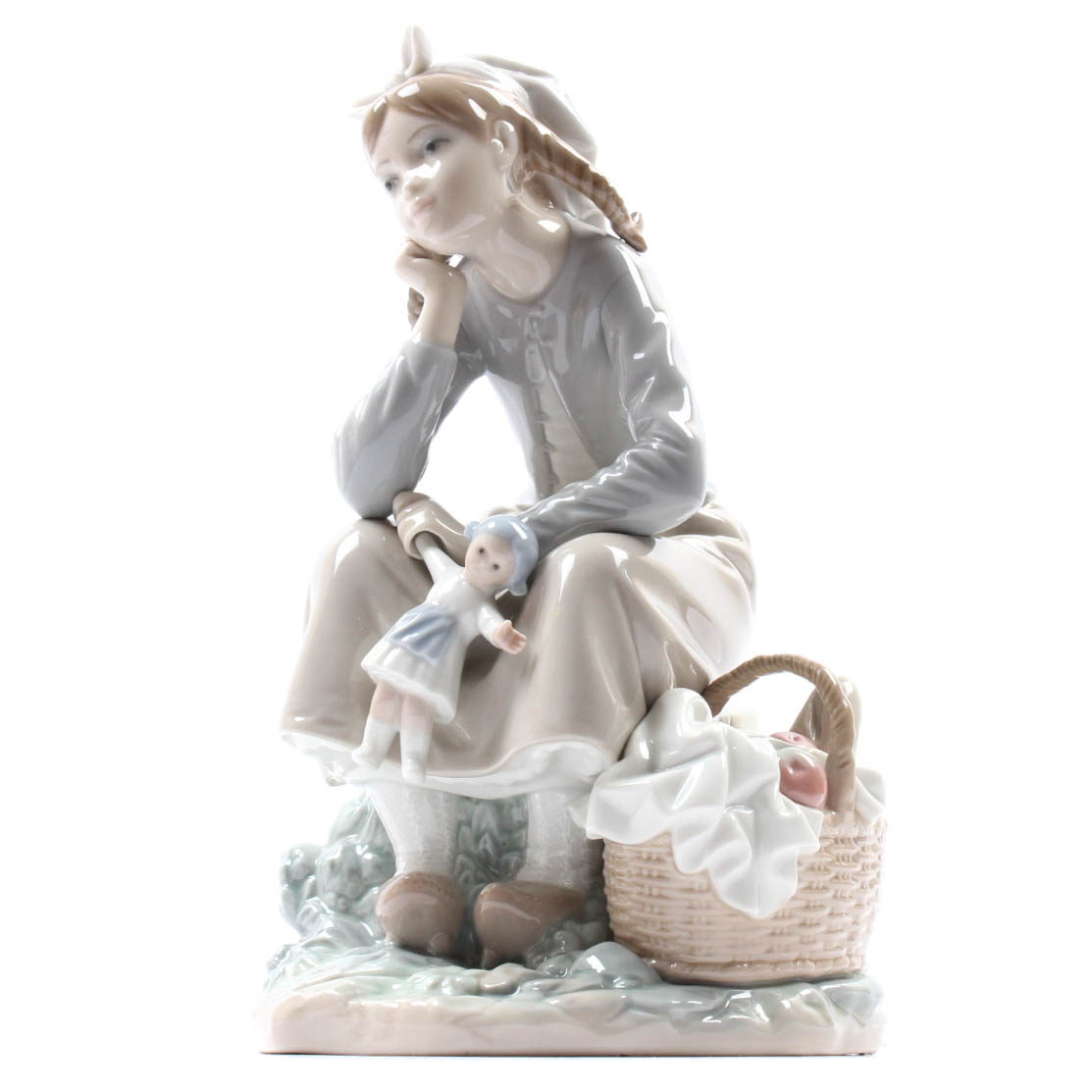 Lladró Girl with Doll Figurine