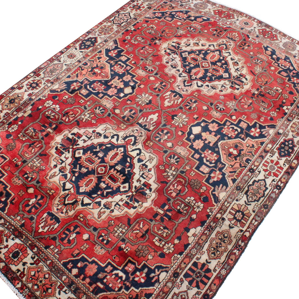 7' x 11' Hand-Knotted Persian Chahar Mahal Bakhtiari Room-Size Rug