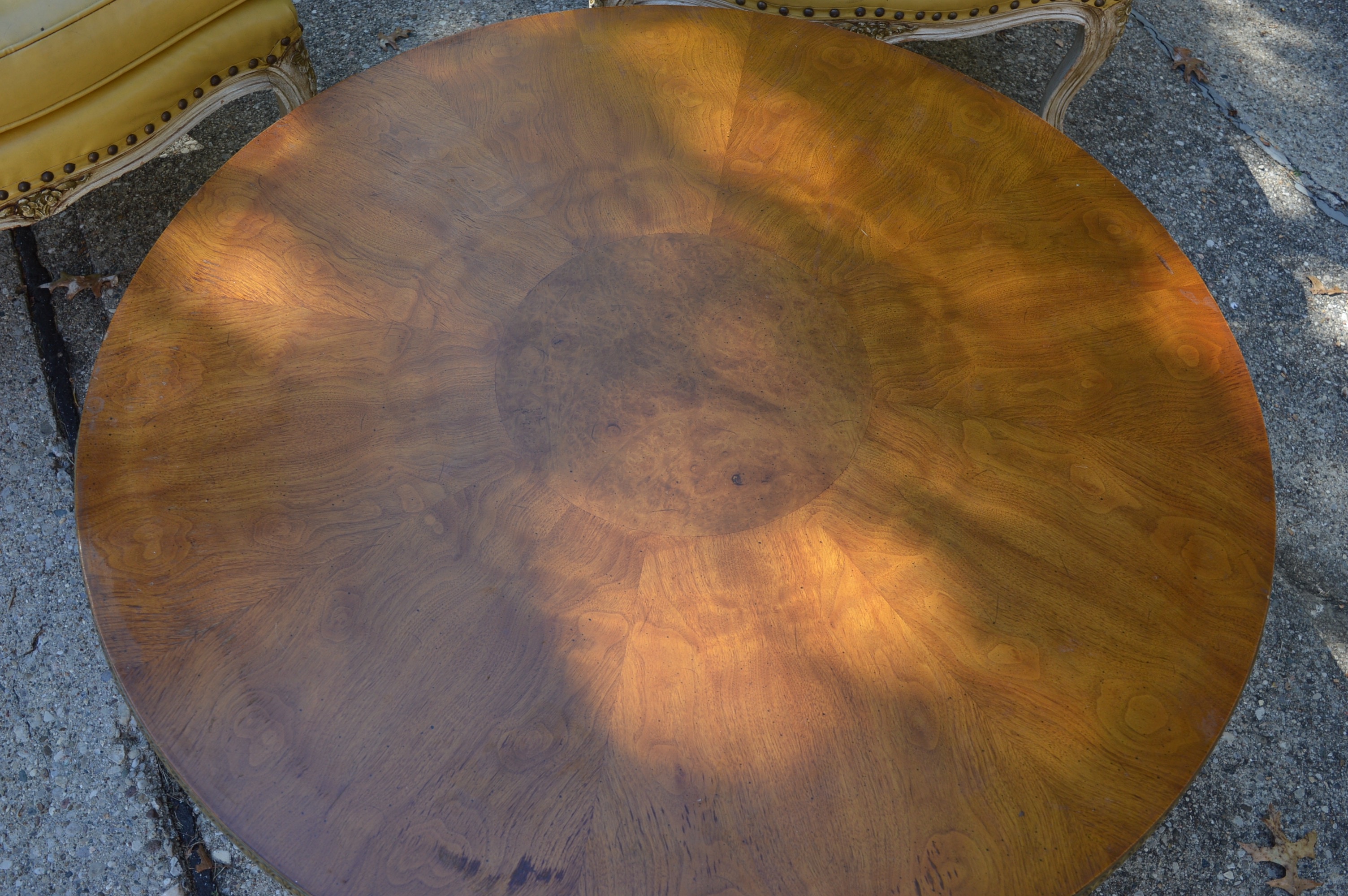 Pair of Vintage Cane Back Chairs and Cocktail Table