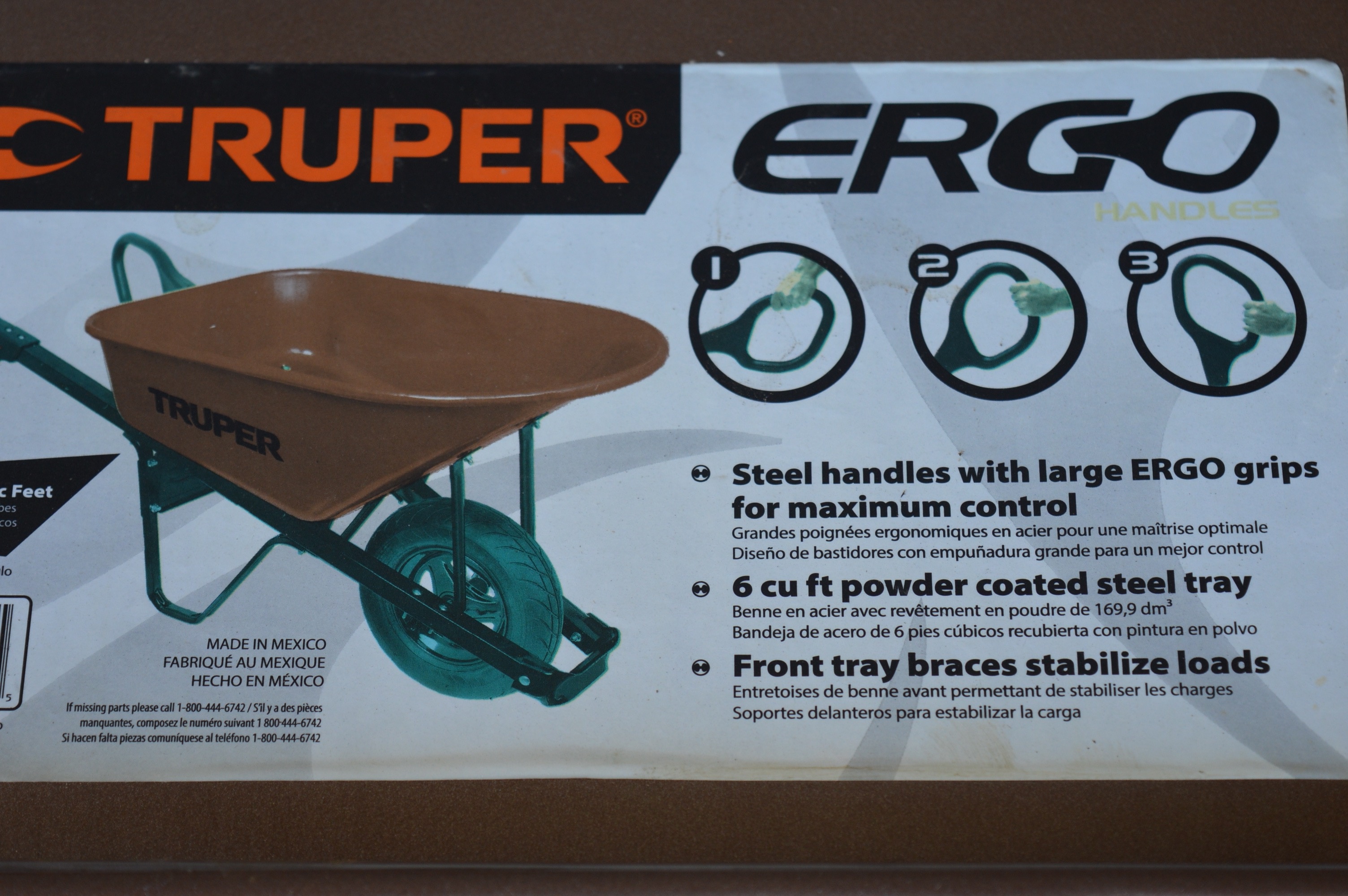 Truper 6cu. ft Powder Coat Wheelbarrow