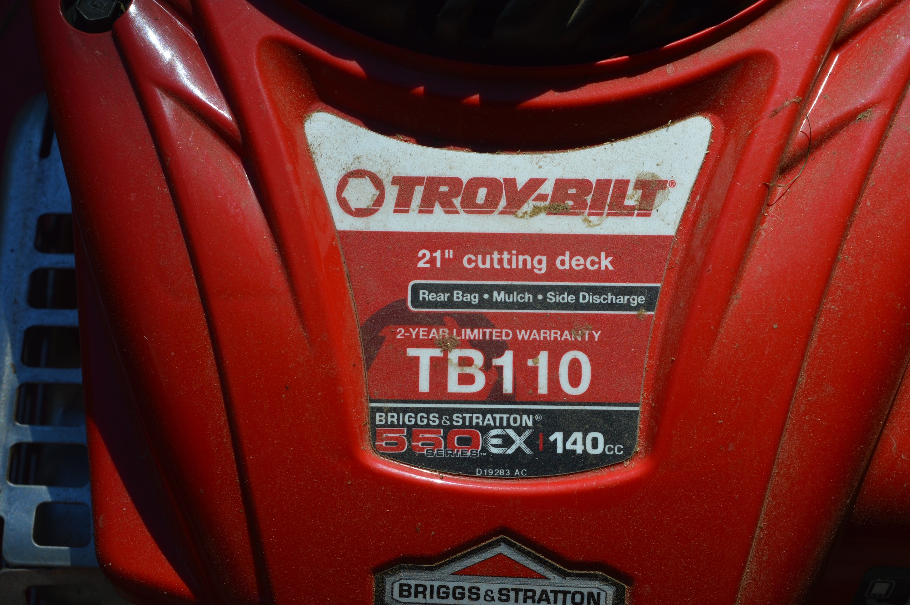 Troy-Bilt 21" Rear Bag Mower