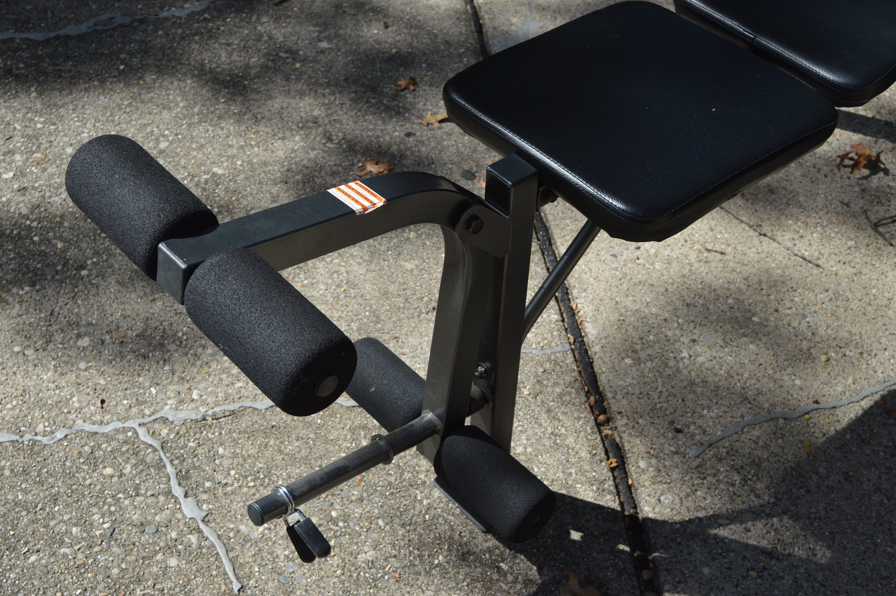 Weight Bench with Leg Lift Station, Bar and Weights