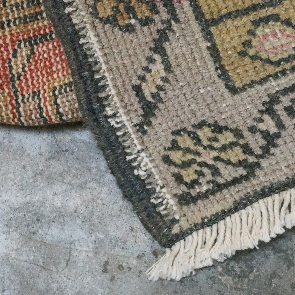 Semi-Antique Hand-Knotted Turkish Oushak Carpet Runner