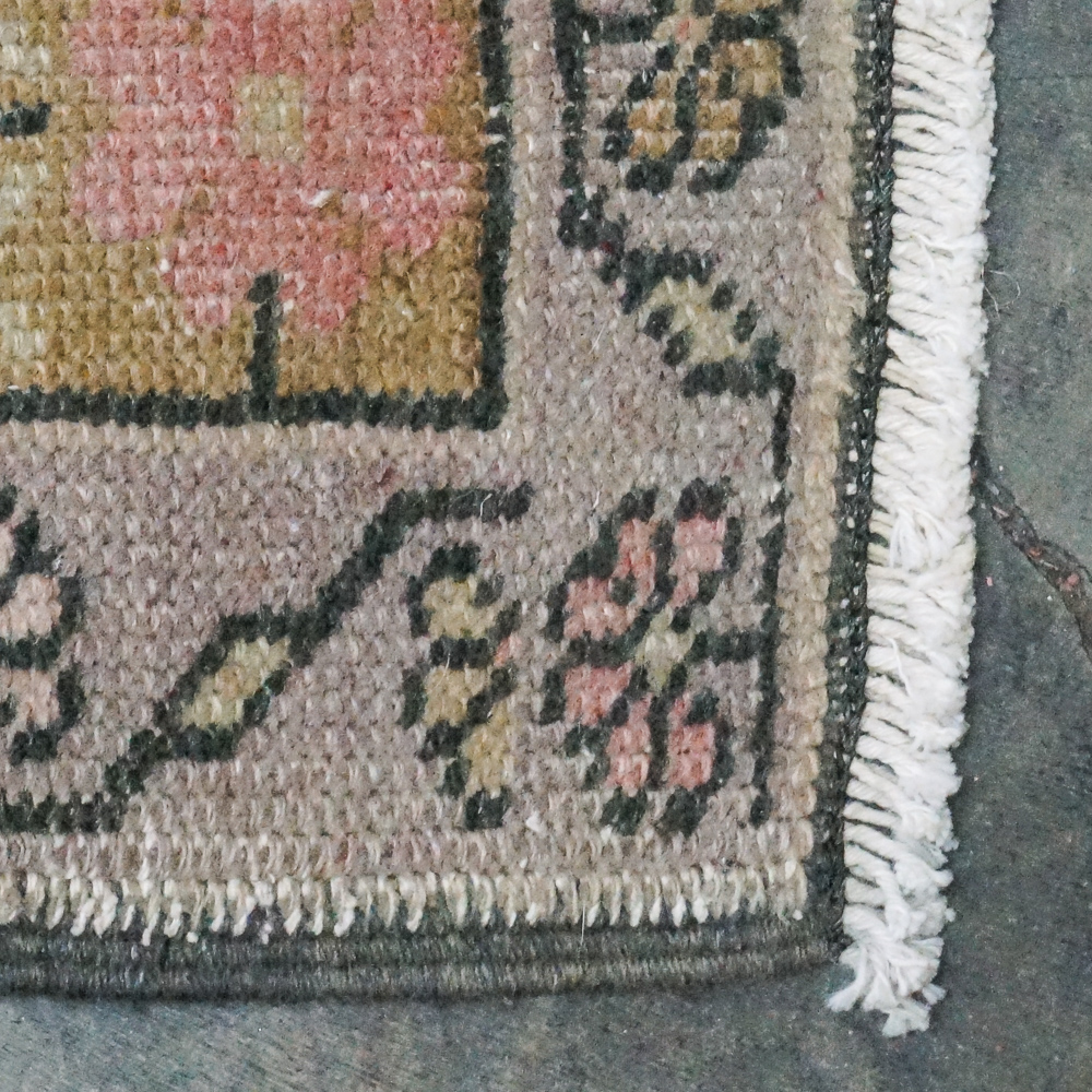 Semi-Antique Hand-Knotted Turkish Oushak Carpet Runner