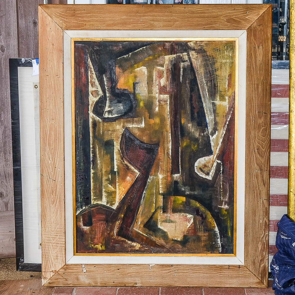 G. Henderson Oil Painting of Abstract Composition