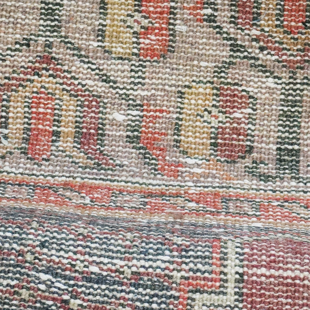 Semi-Antique Hand-Knotted Turkish Oushak Carpet Runner