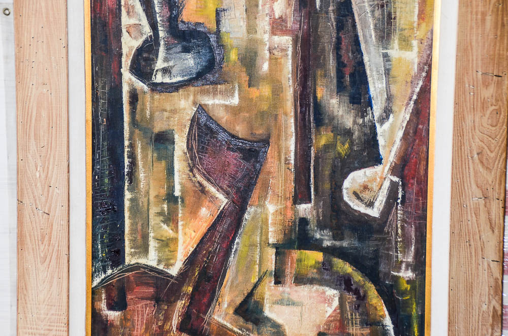 G. Henderson Oil Painting of Abstract Composition