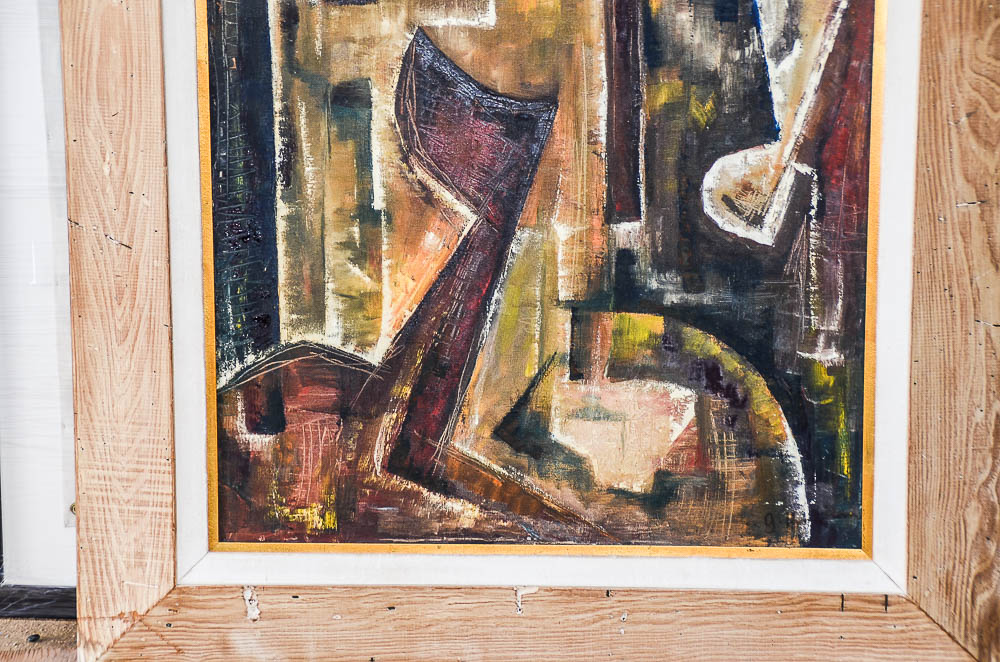 G. Henderson Oil Painting of Abstract Composition