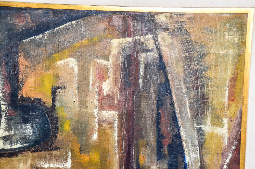 G. Henderson Oil Painting of Abstract Composition