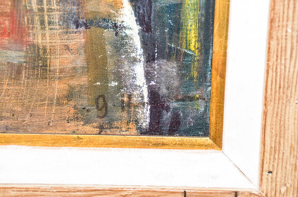 G. Henderson Oil Painting of Abstract Composition