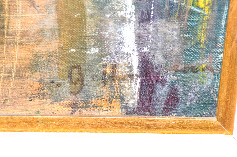 G. Henderson Oil Painting of Abstract Composition