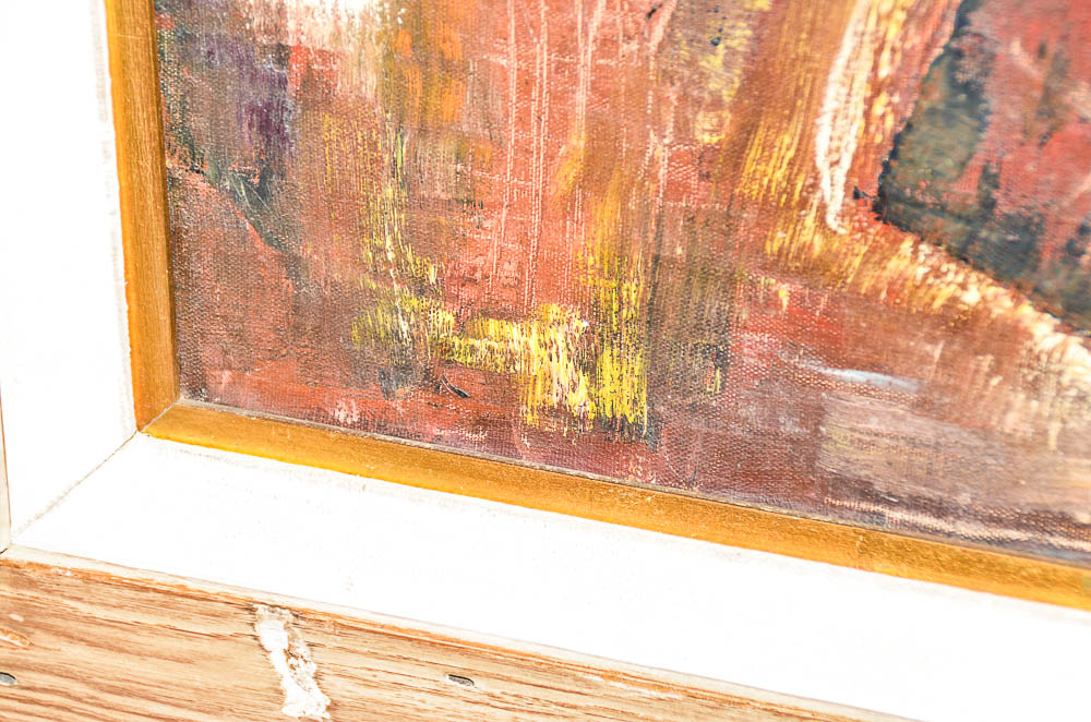 G. Henderson Oil Painting of Abstract Composition