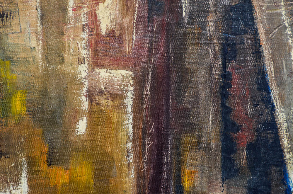 G. Henderson Oil Painting of Abstract Composition