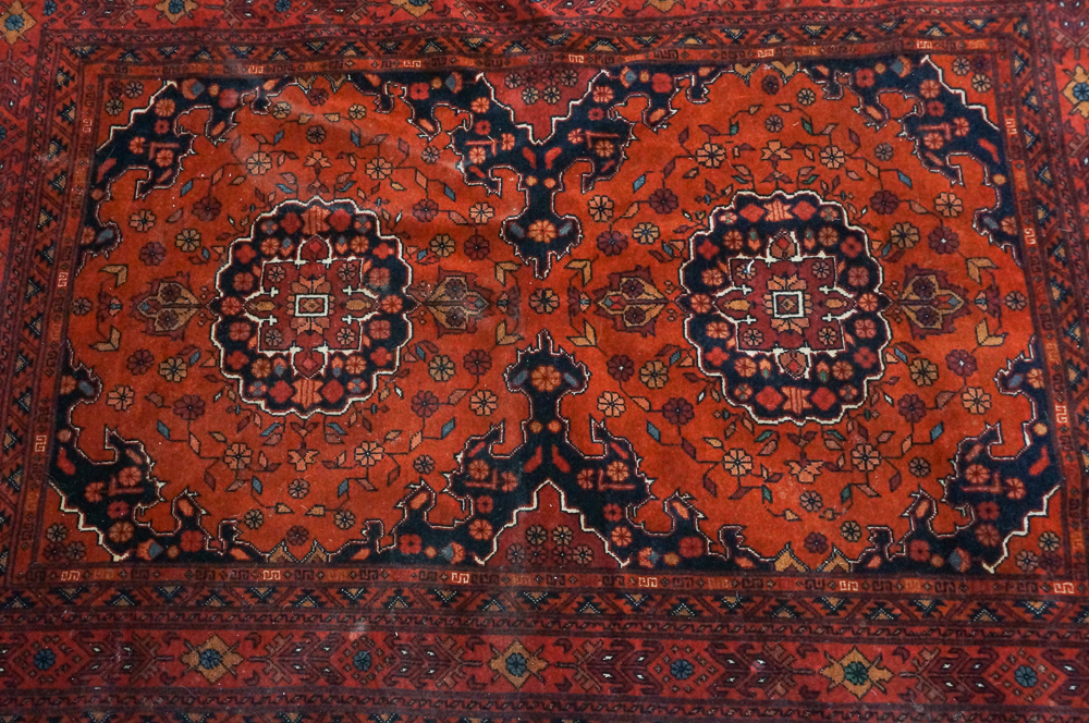 Hand-Knotted Persian Double Medallion Area Rug