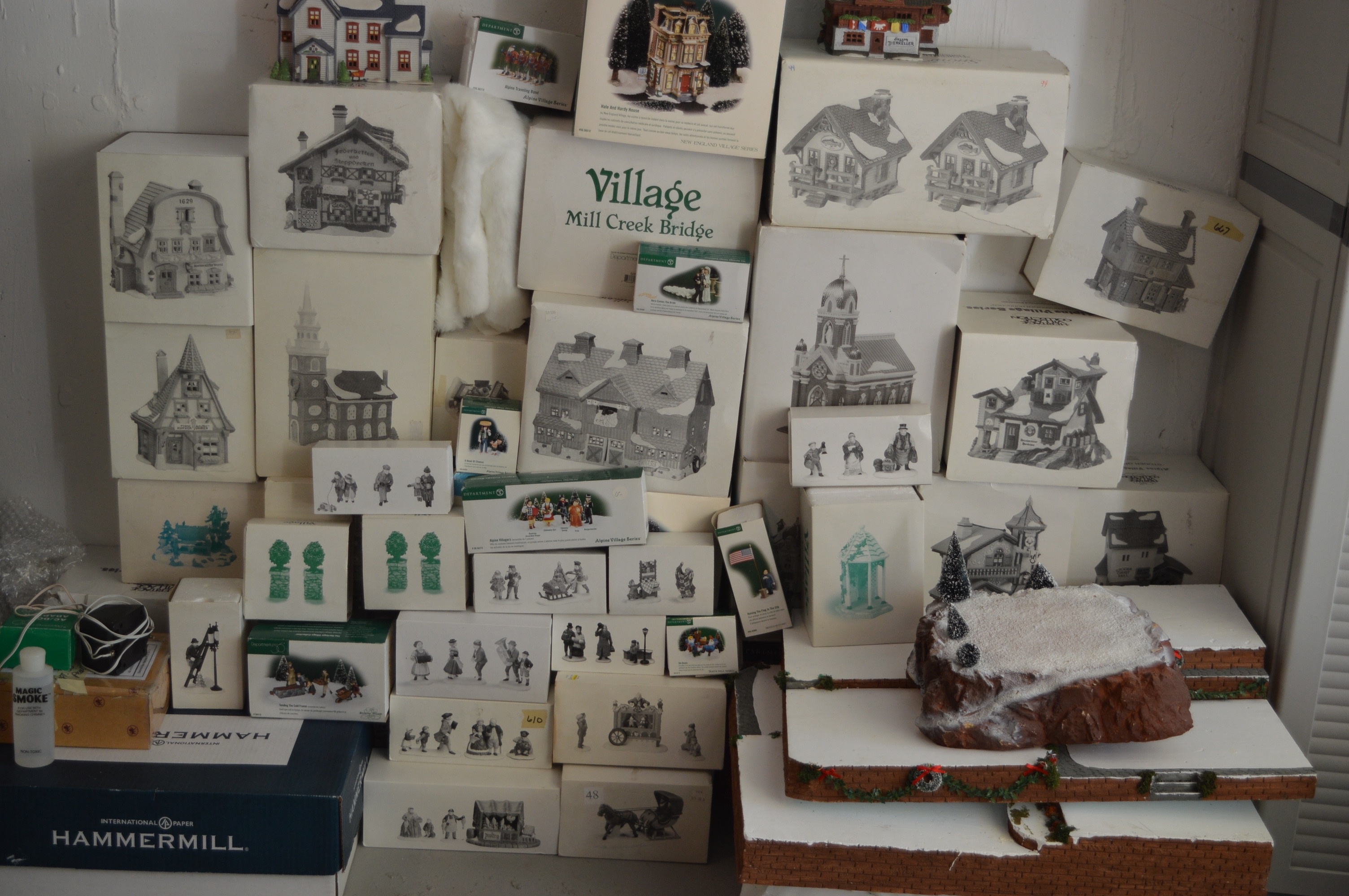 Large Collection of Department 56 Christmas Houses