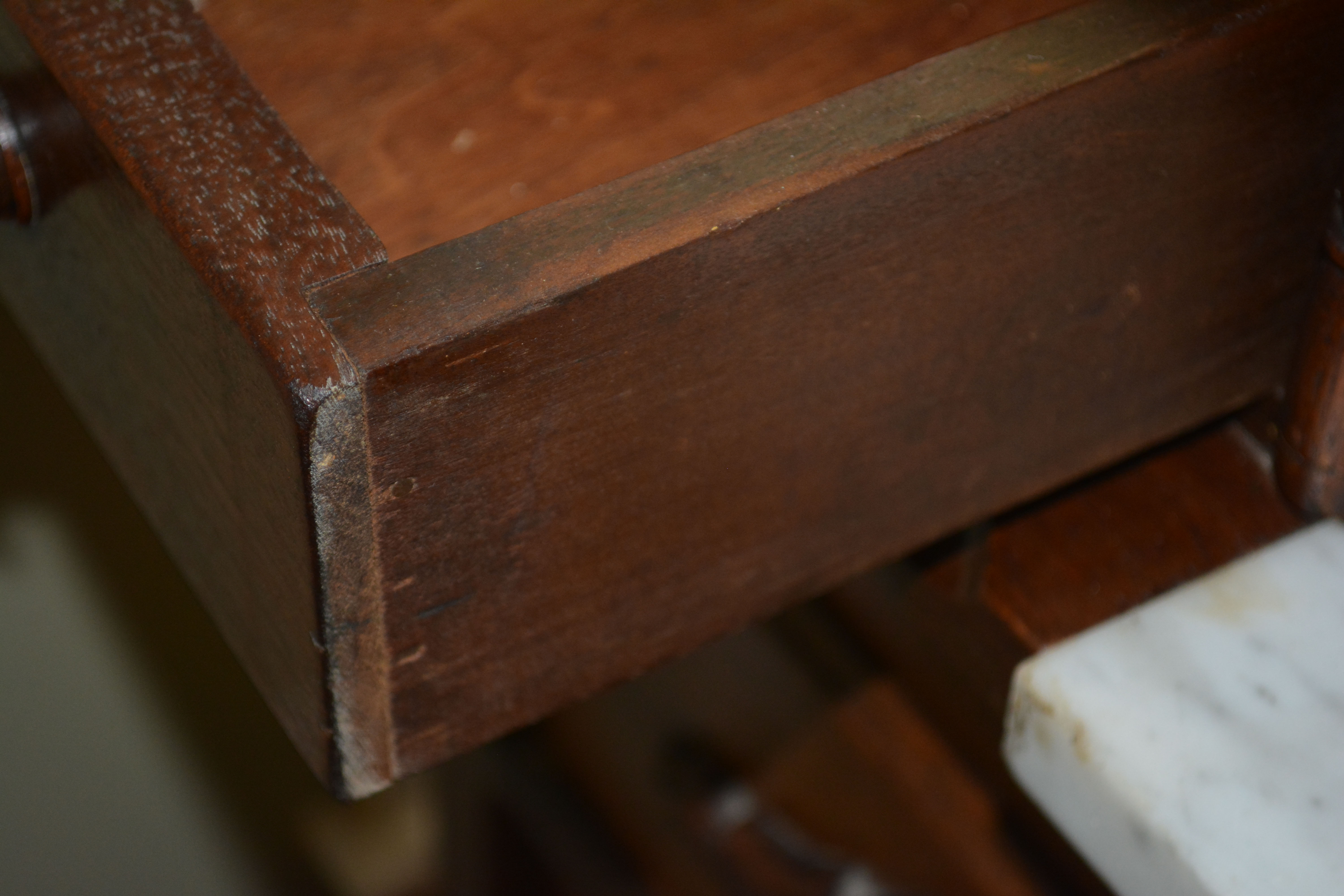 Antique Walnut Rococo Revival Dresser With Marble Insert