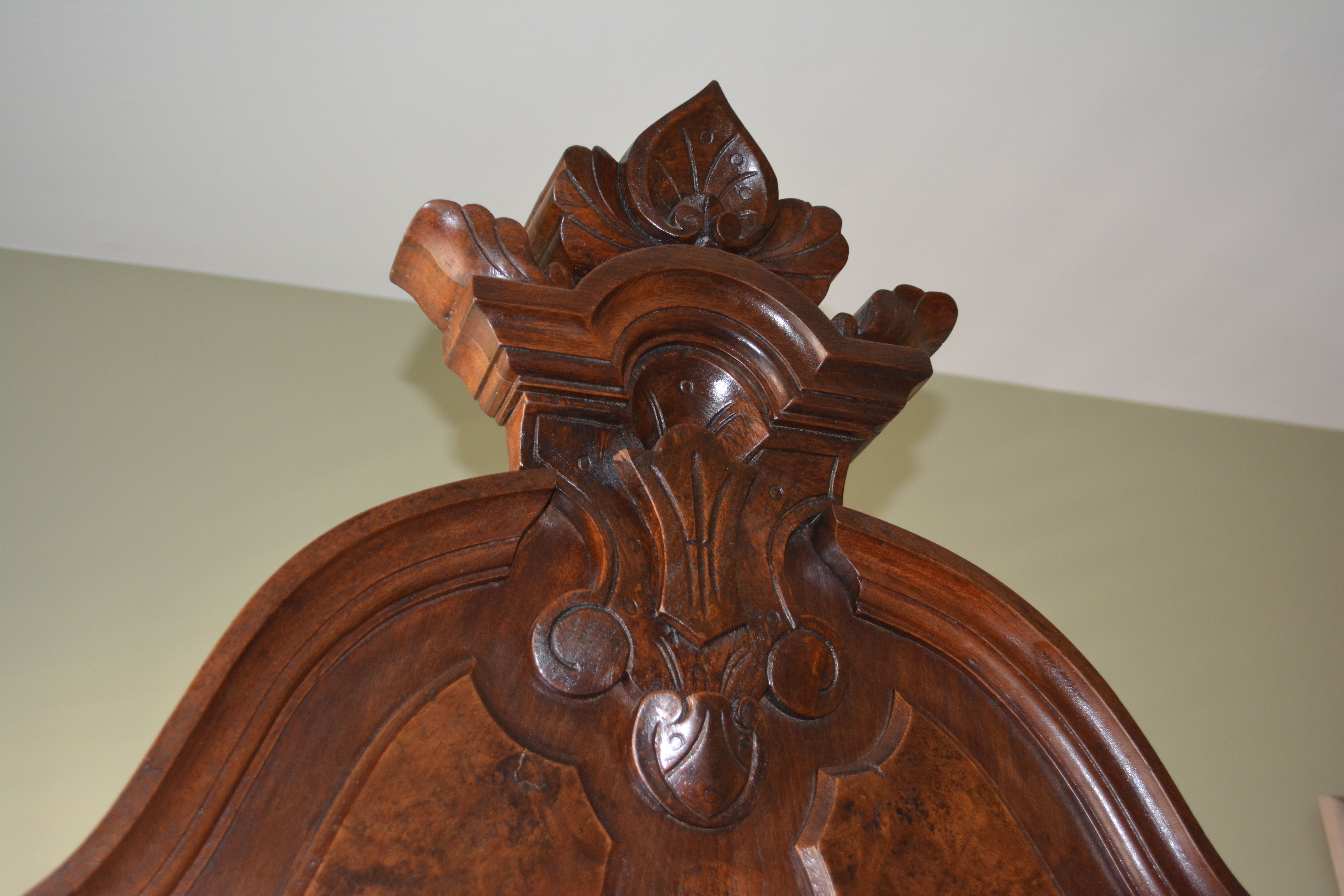 Antique Walnut Rococo Revival Dresser With Marble Insert