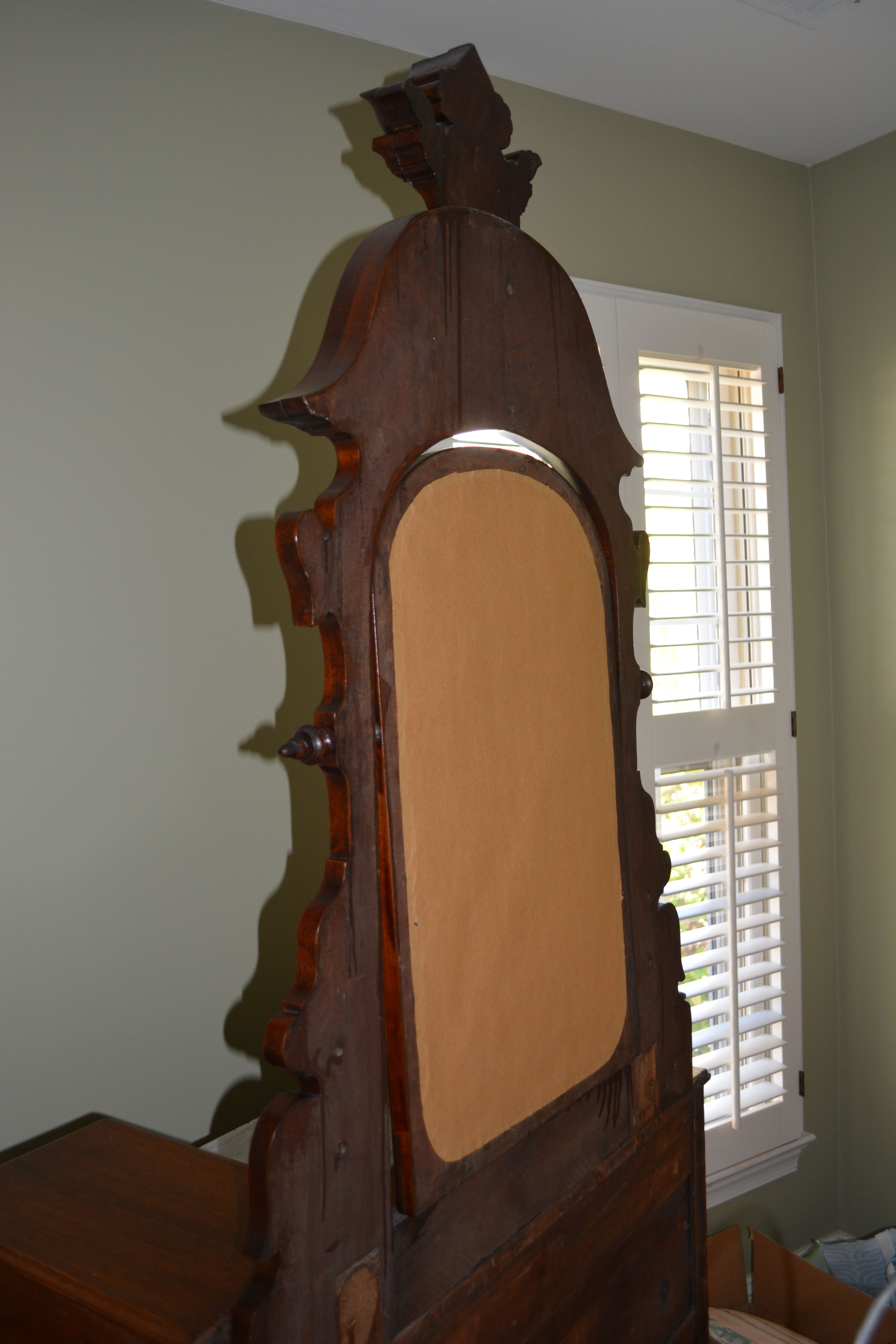 Antique Walnut Rococo Revival Dresser With Marble Insert