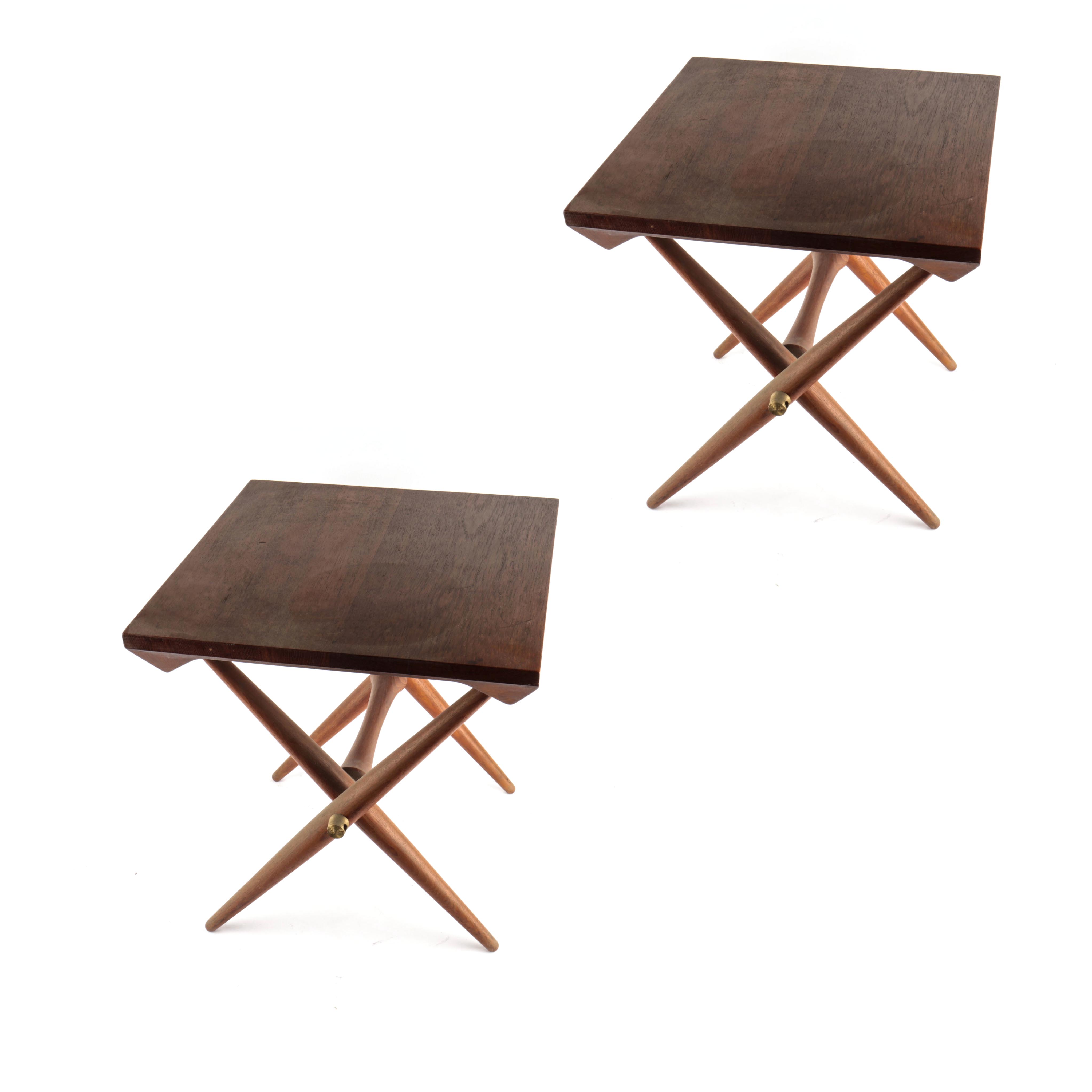 Pair of Danish Modern Teak Side Tables by Dansk Designs