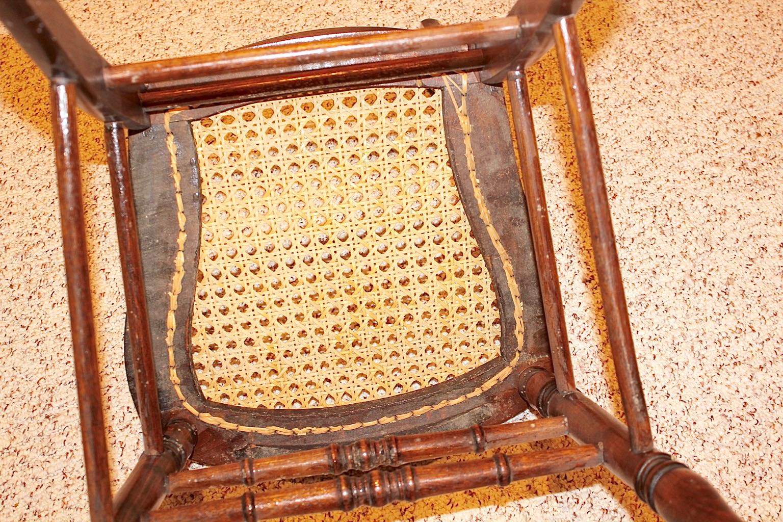 Four Vintage Cane Seat Chairs