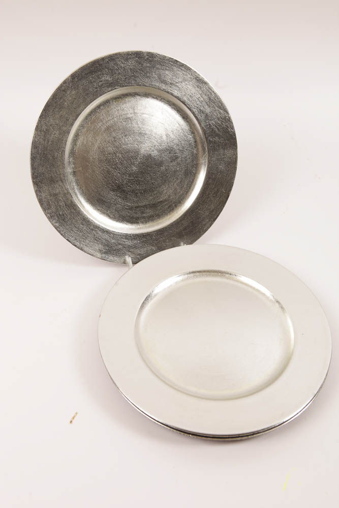 Danish Modern-Style Fondue Fork Set  and Charger Plates