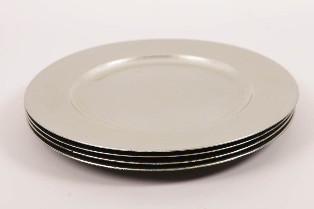 Danish Modern-Style Fondue Fork Set  and Charger Plates
