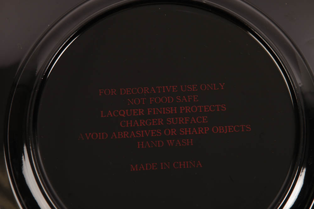 Danish Modern-Style Fondue Fork Set  and Charger Plates