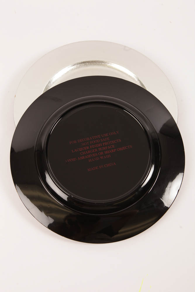 Danish Modern-Style Fondue Fork Set  and Charger Plates