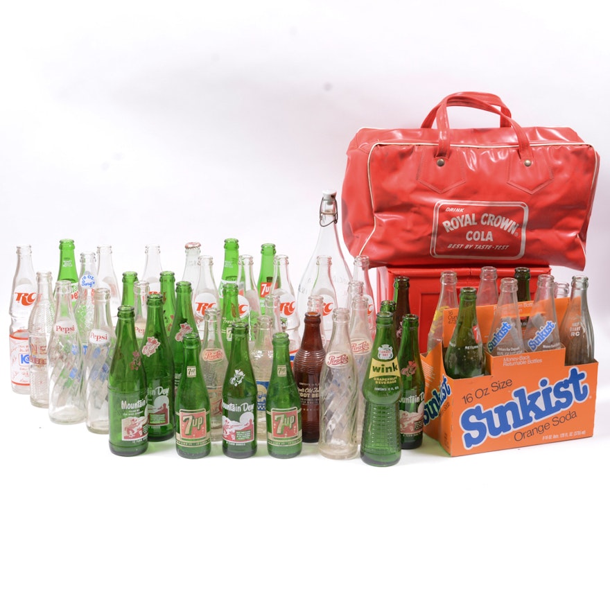 Vintage Soda Product Bottles