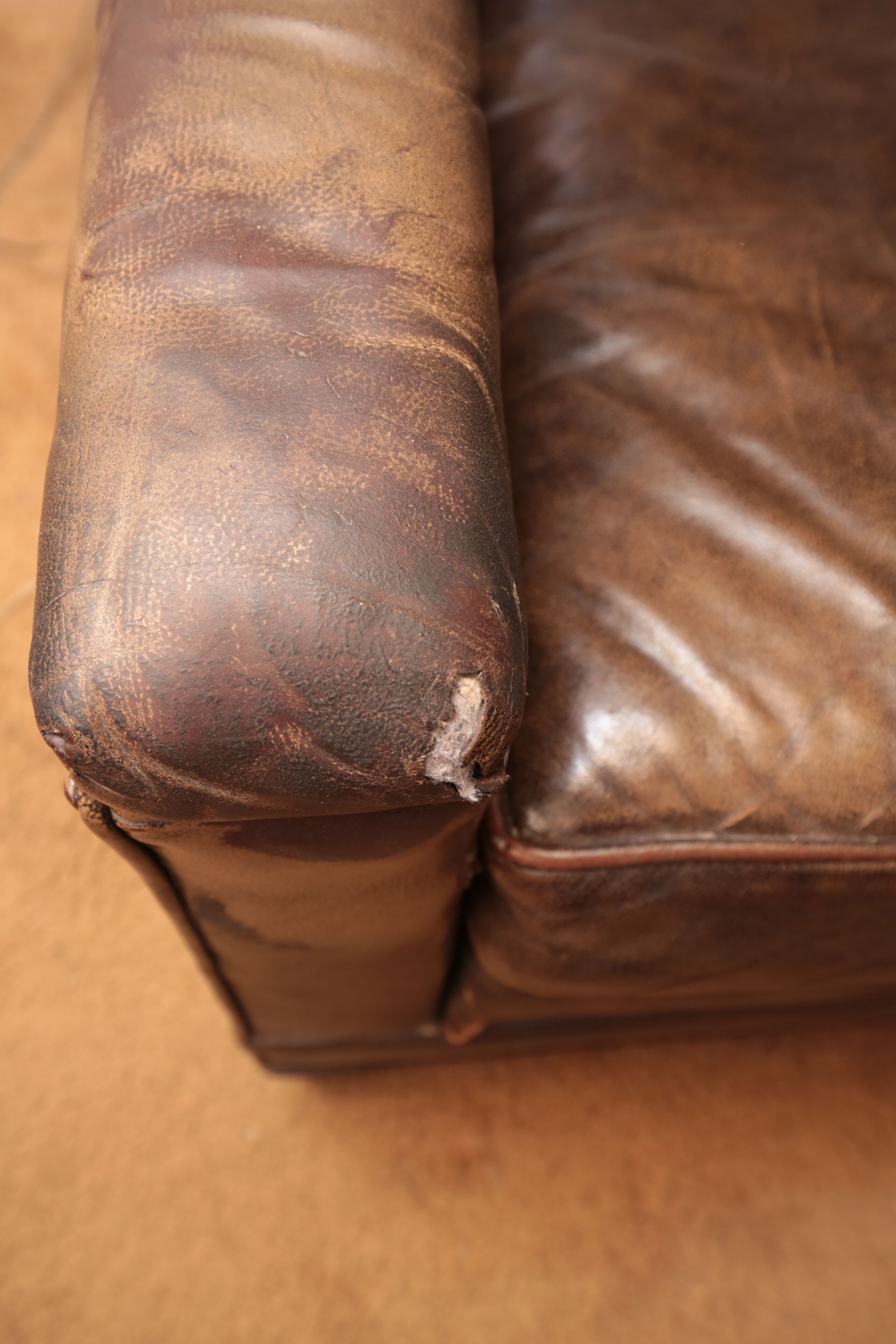 Howard Lorton Galleries Leather Sofa