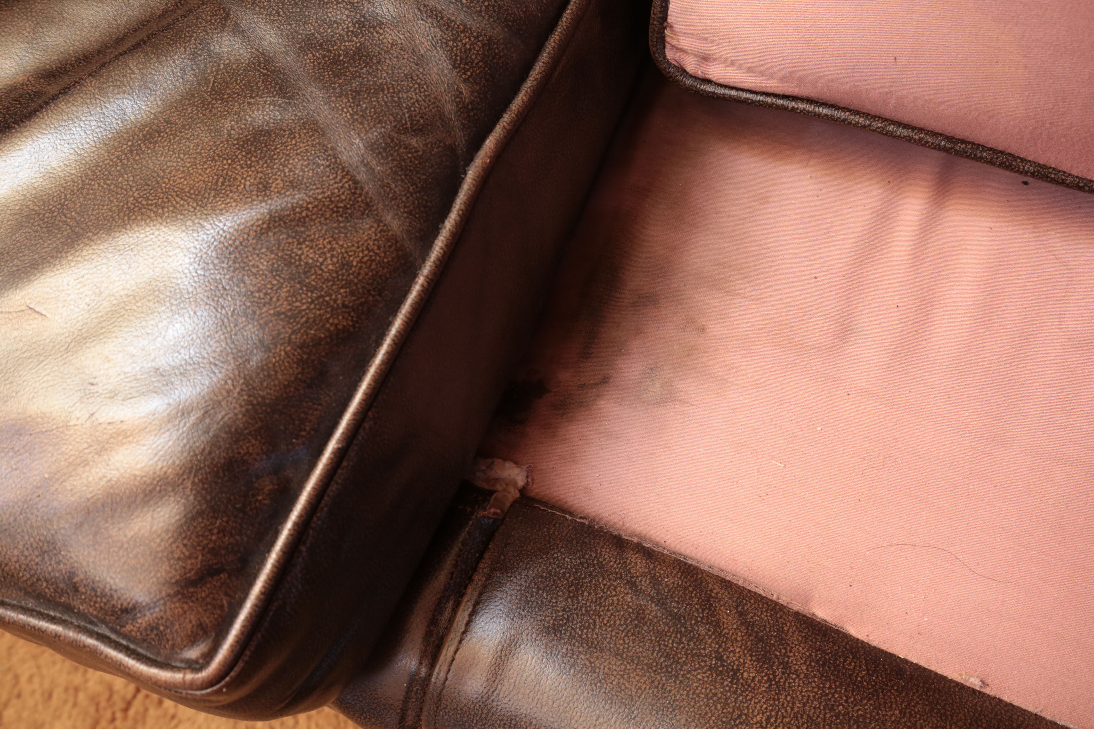 Howard Lorton Galleries Leather Sofa