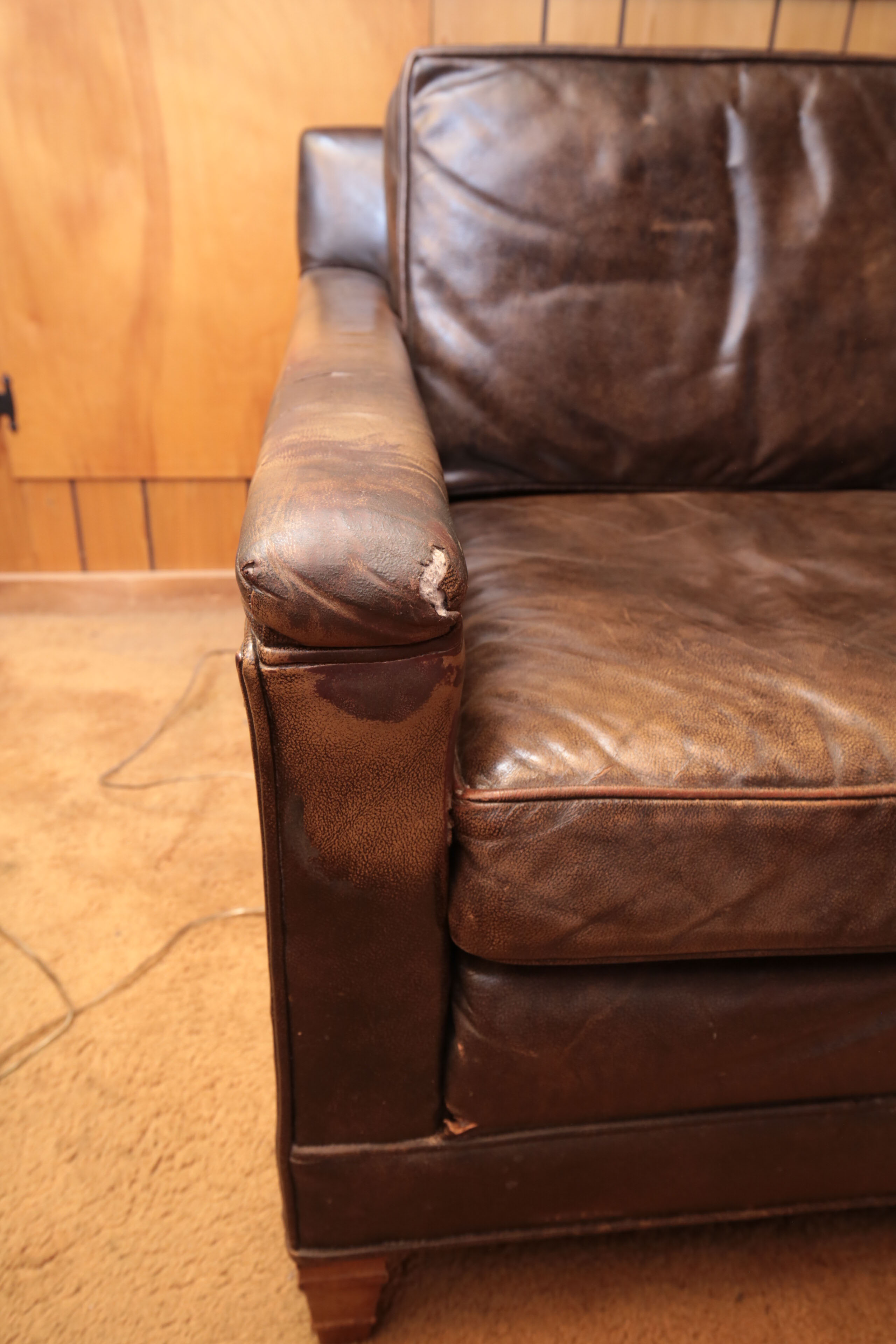 Howard Lorton Galleries Leather Sofa