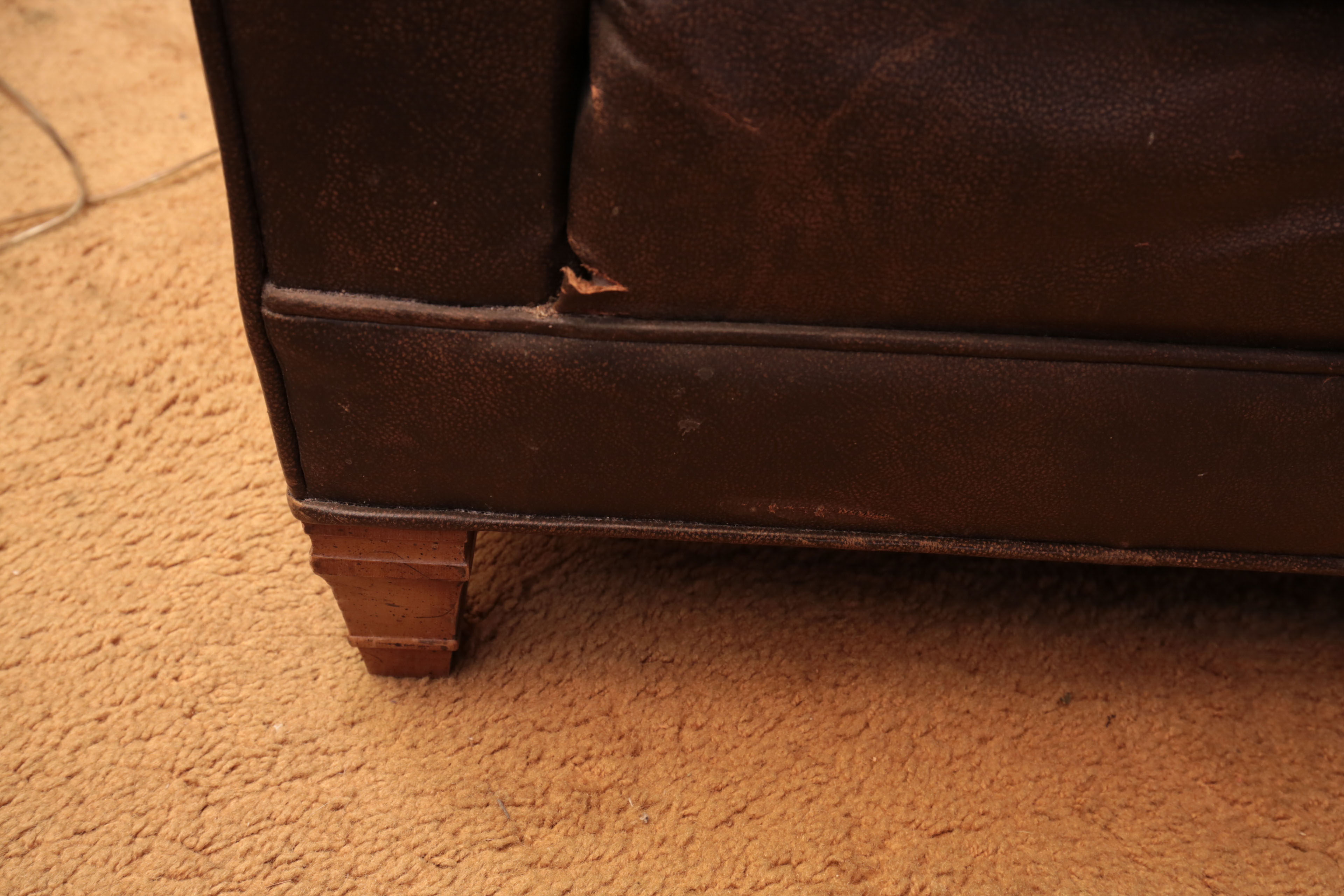 Howard Lorton Galleries Leather Sofa