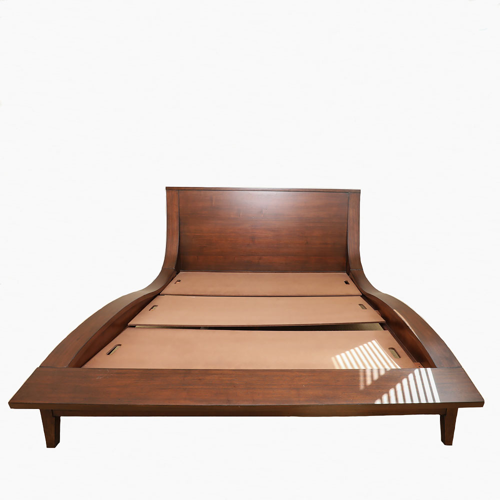 Mahogany Finished "Wave"  Bed Frame in King Size