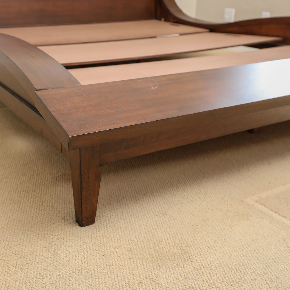 Mahogany Finished "Wave"  Bed Frame in King Size