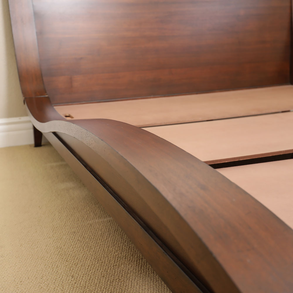 Mahogany Finished "Wave"  Bed Frame in King Size