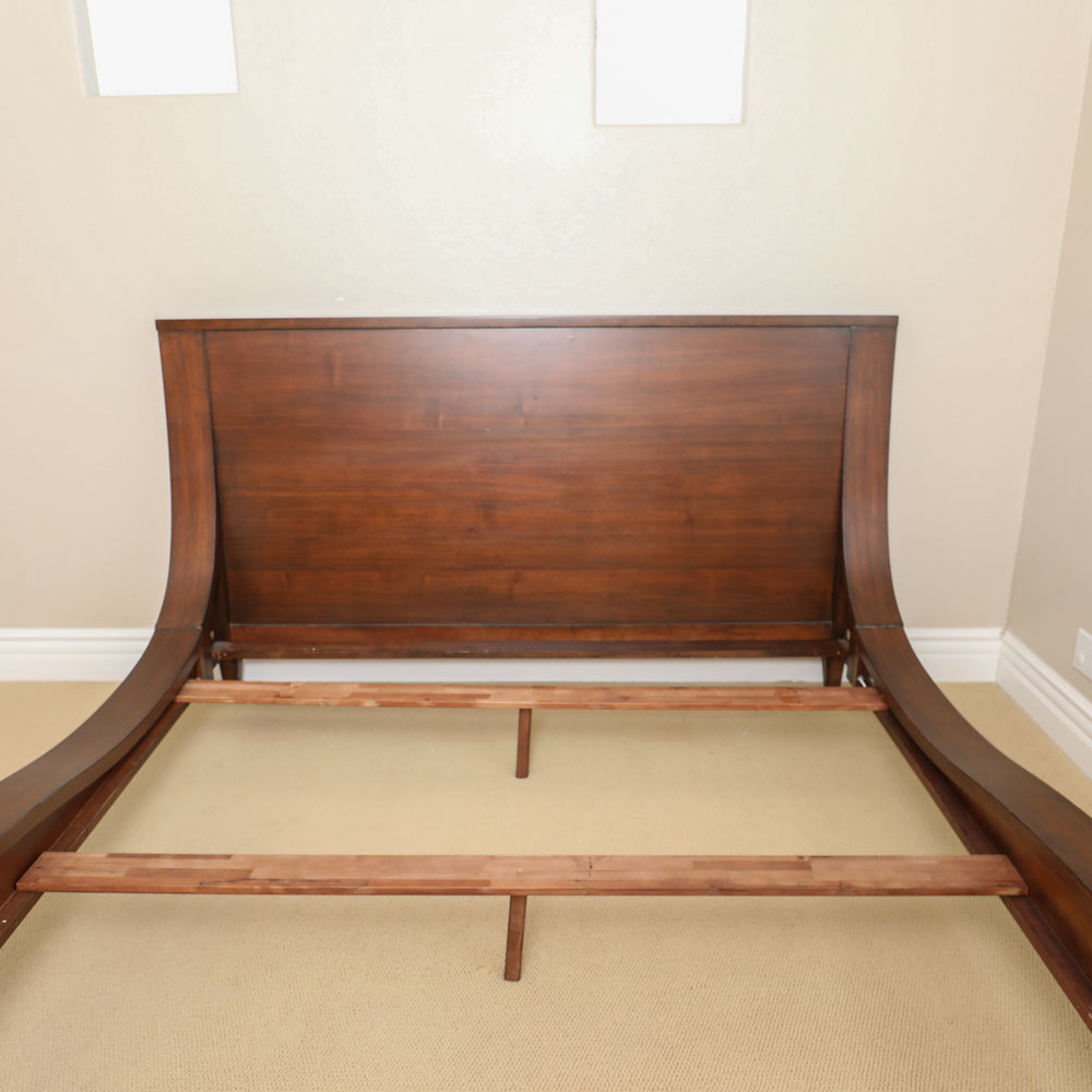 Mahogany Finished "Wave"  Bed Frame in King Size