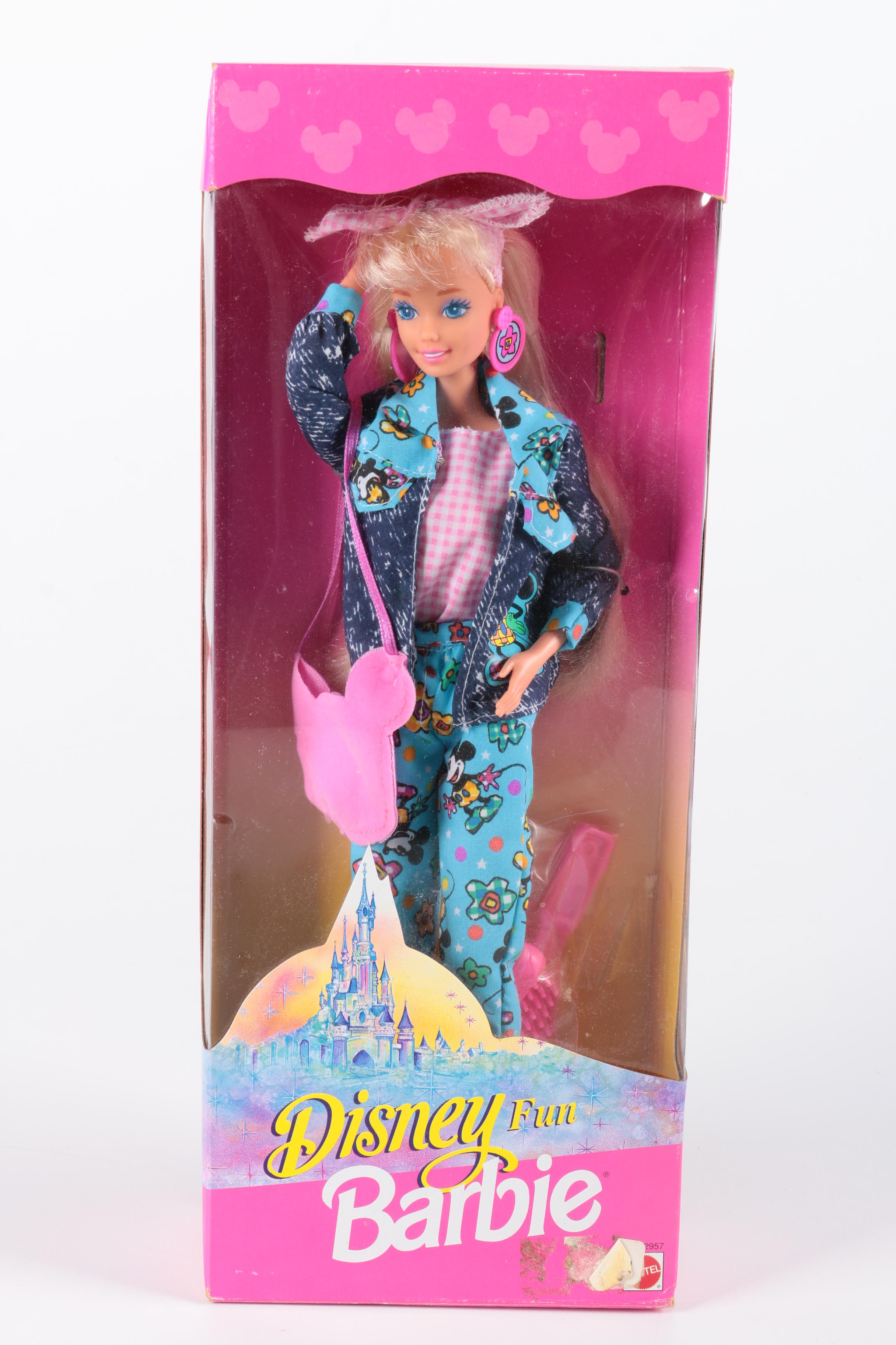 Pair of "Disney Fun" Barbie Dolls