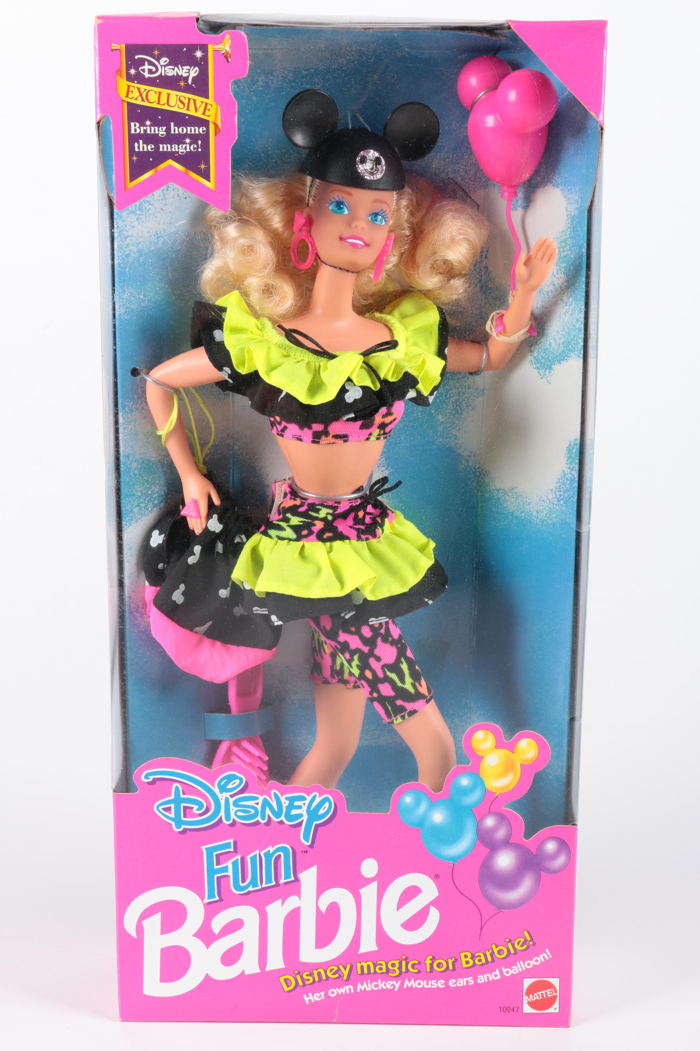 Pair of "Disney Fun" Barbie Dolls