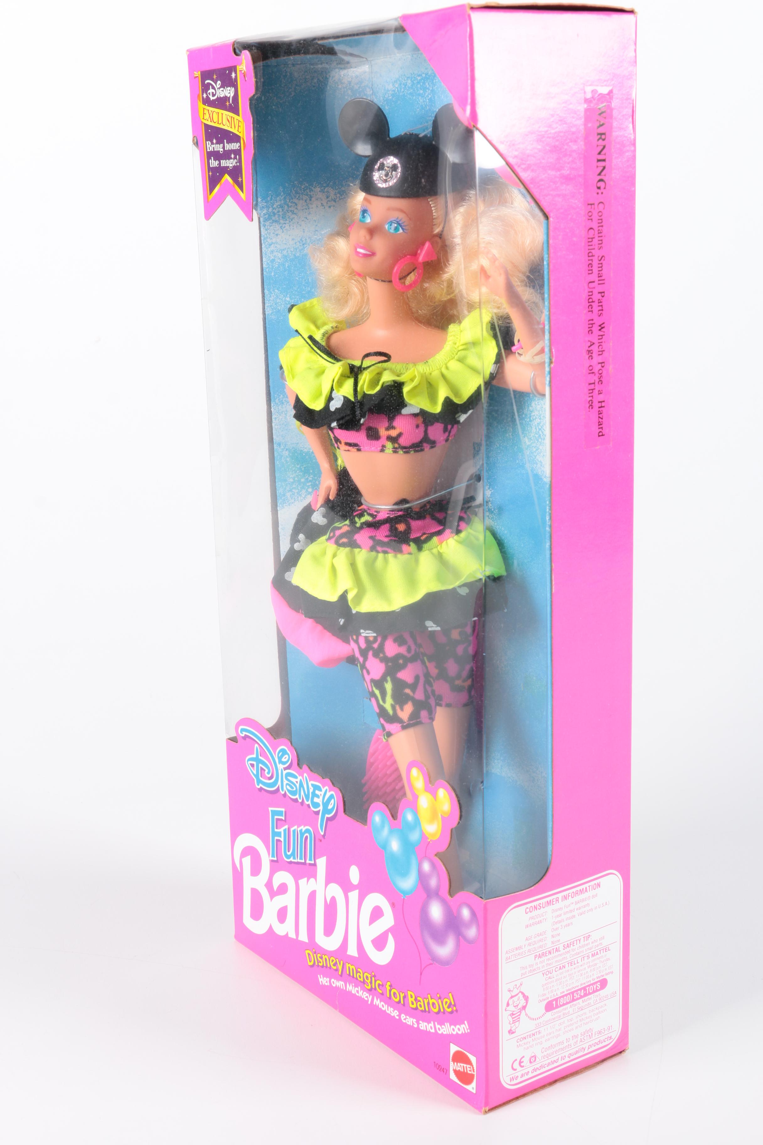 Pair of "Disney Fun" Barbie Dolls