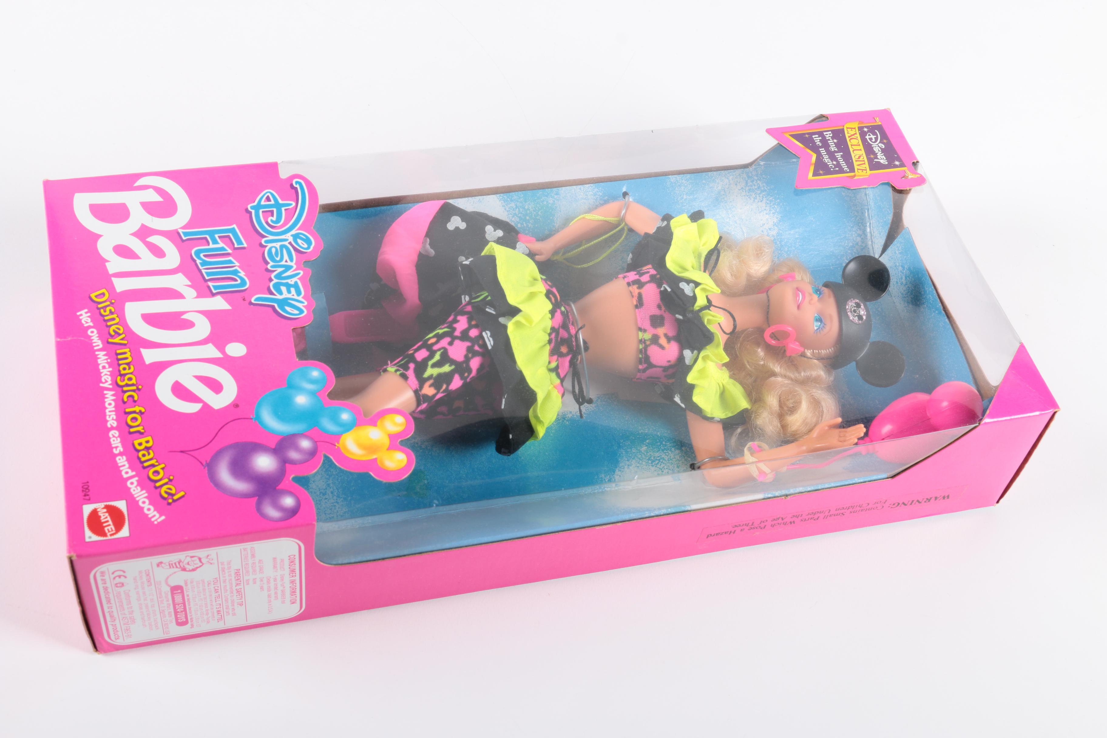 Pair of "Disney Fun" Barbie Dolls