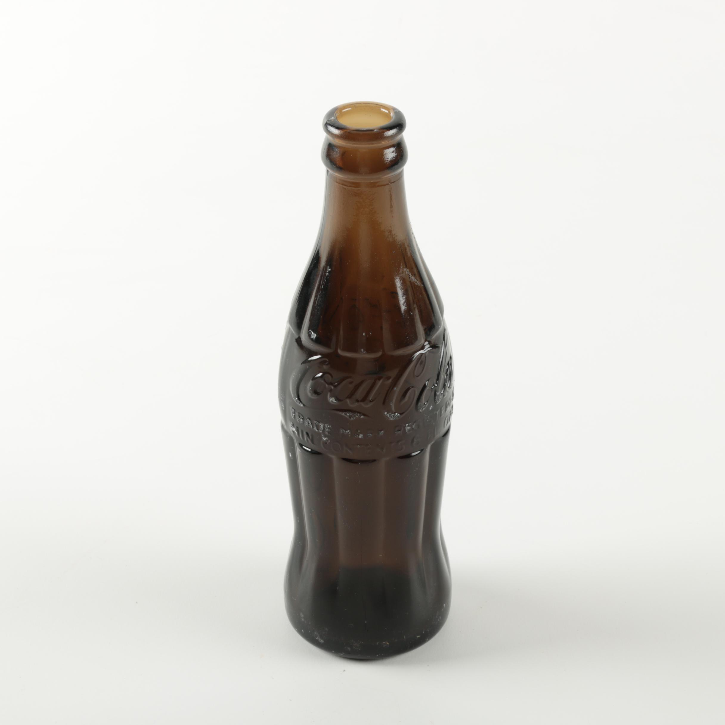 Vintage Brown Glass Coca-Cola Bottle